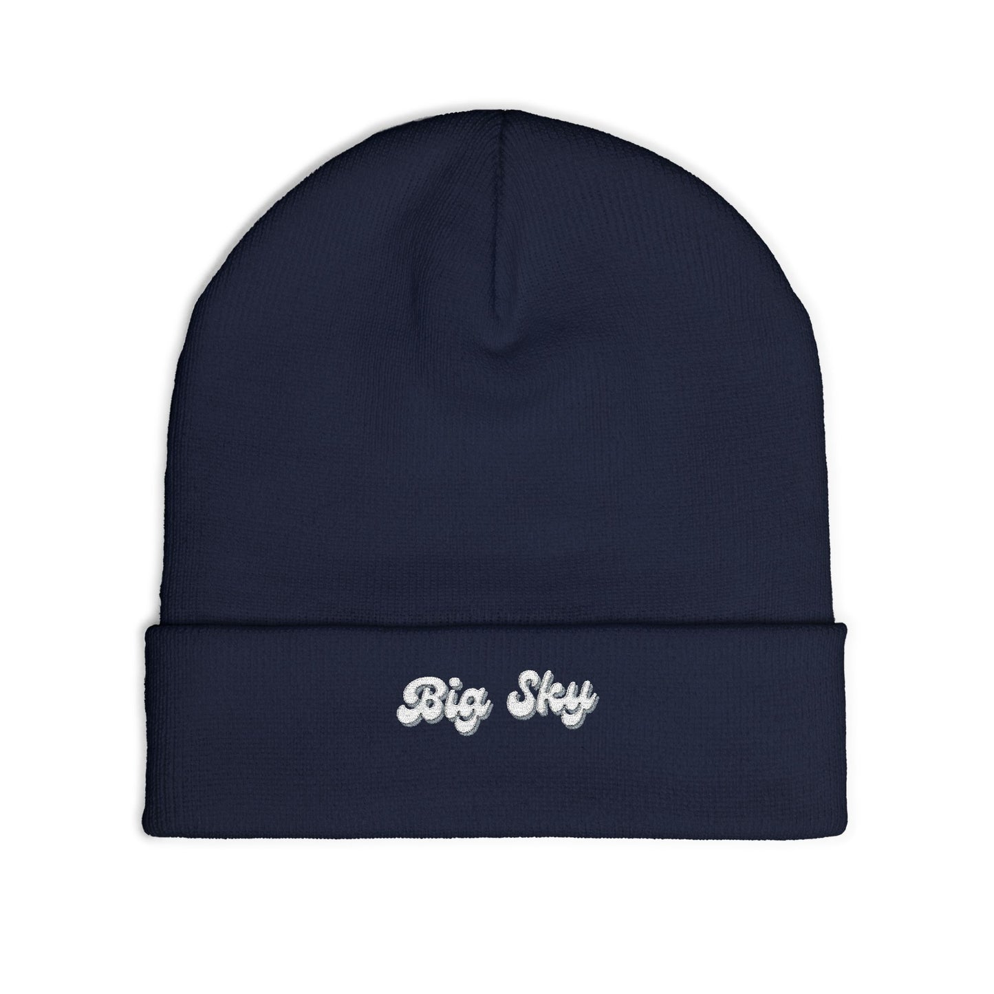 Big Sky Cozy Embroidered Knit Beanie | Winter Hat, Casual Fashion Accessory, Gift for Him/Her, Cozy Style, Outdoor Wear