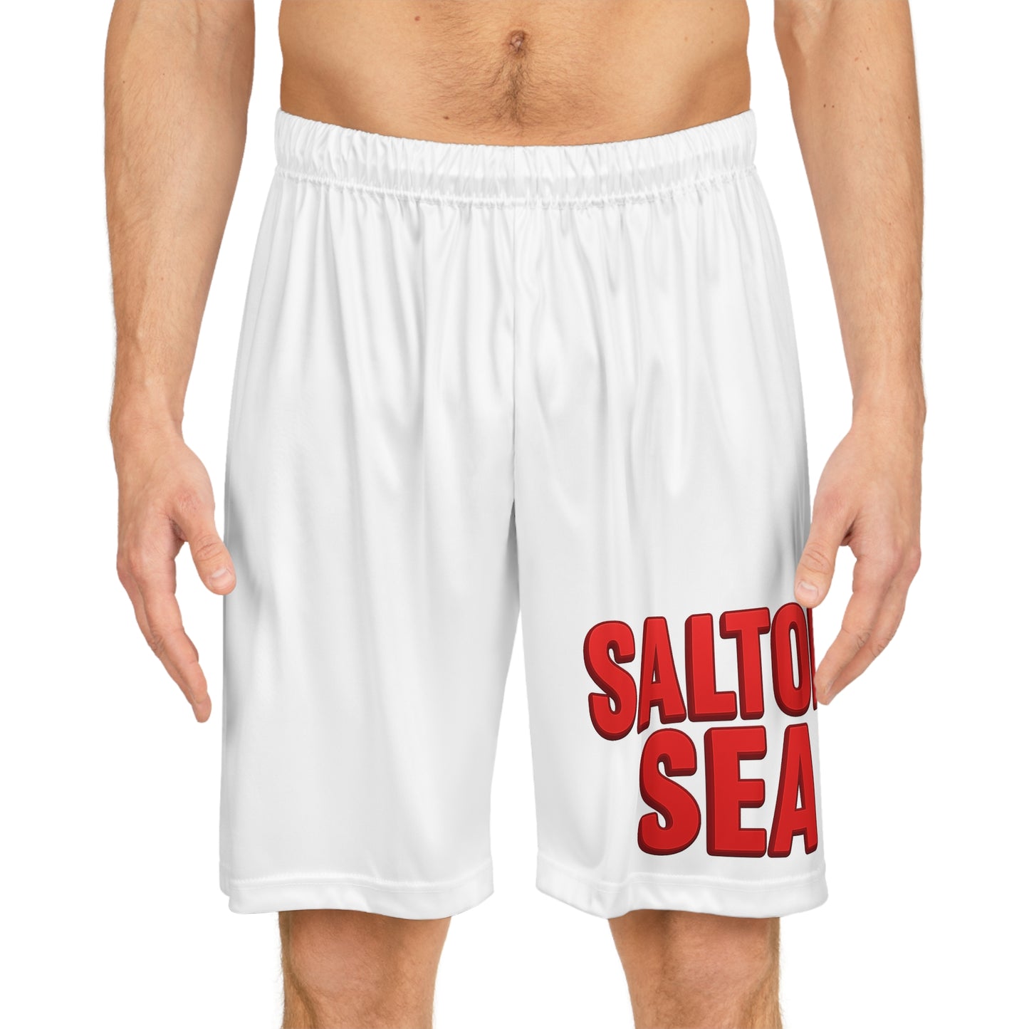 Salton Sea Stylish Basketball Shorts, Summer Athletics Gear, Comfortable Sports Wear, Casual Workout Shorts, Gift for Sports Lovers, Unique Gym Apparel