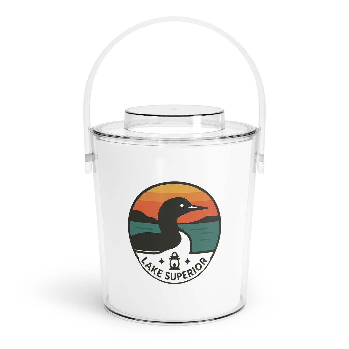 Lake Superior Ice Bucket with Tongs