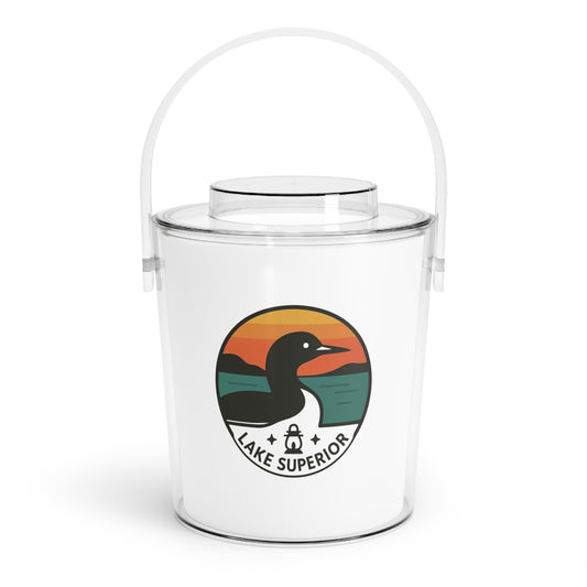 Lake Superior Ice Bucket with Tongs
