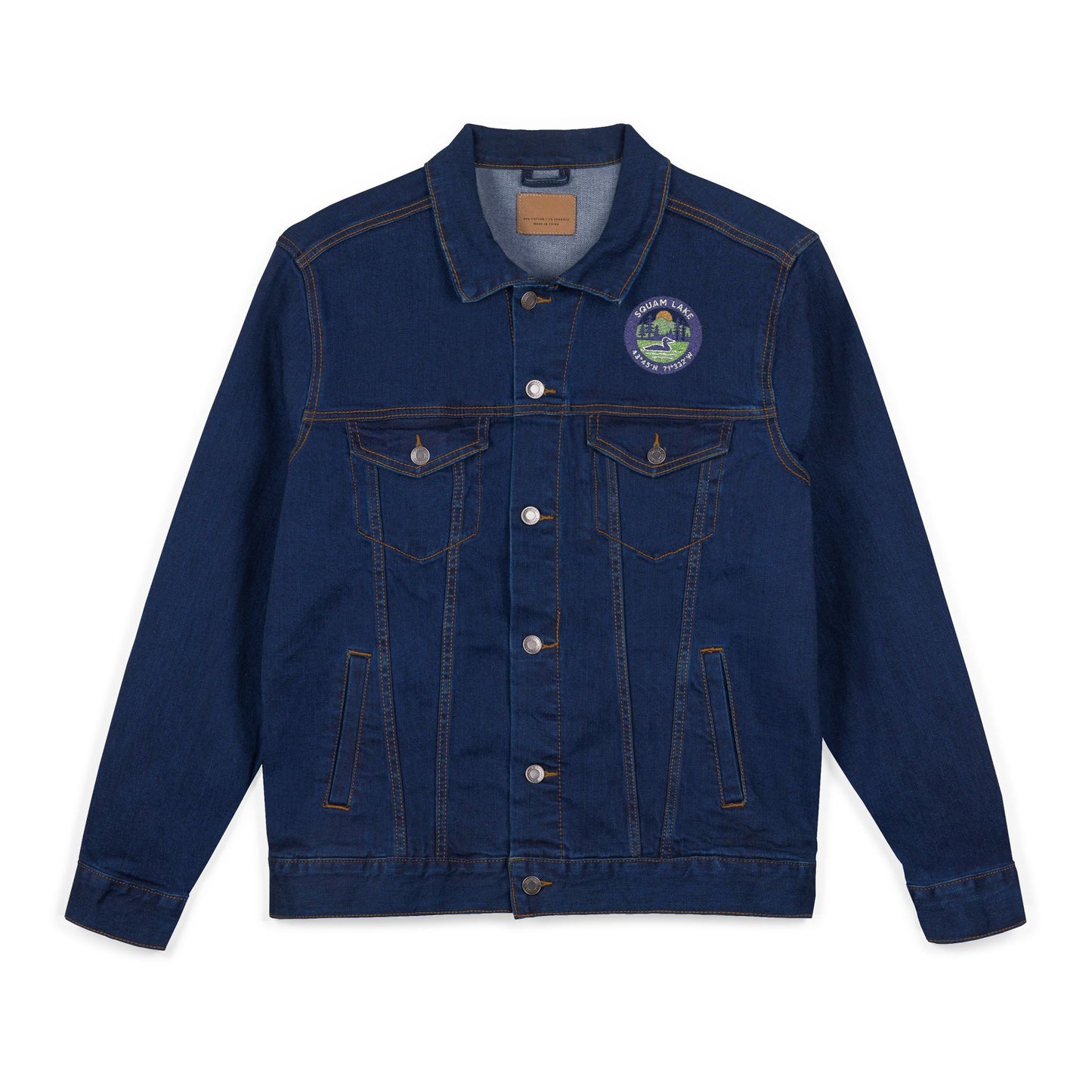 Unisex Embroidered Denim Jacket - Trendy Fall Fashion, Casual Layering, Everyday Wear, Stylish Gift, Unique Statement Piece
