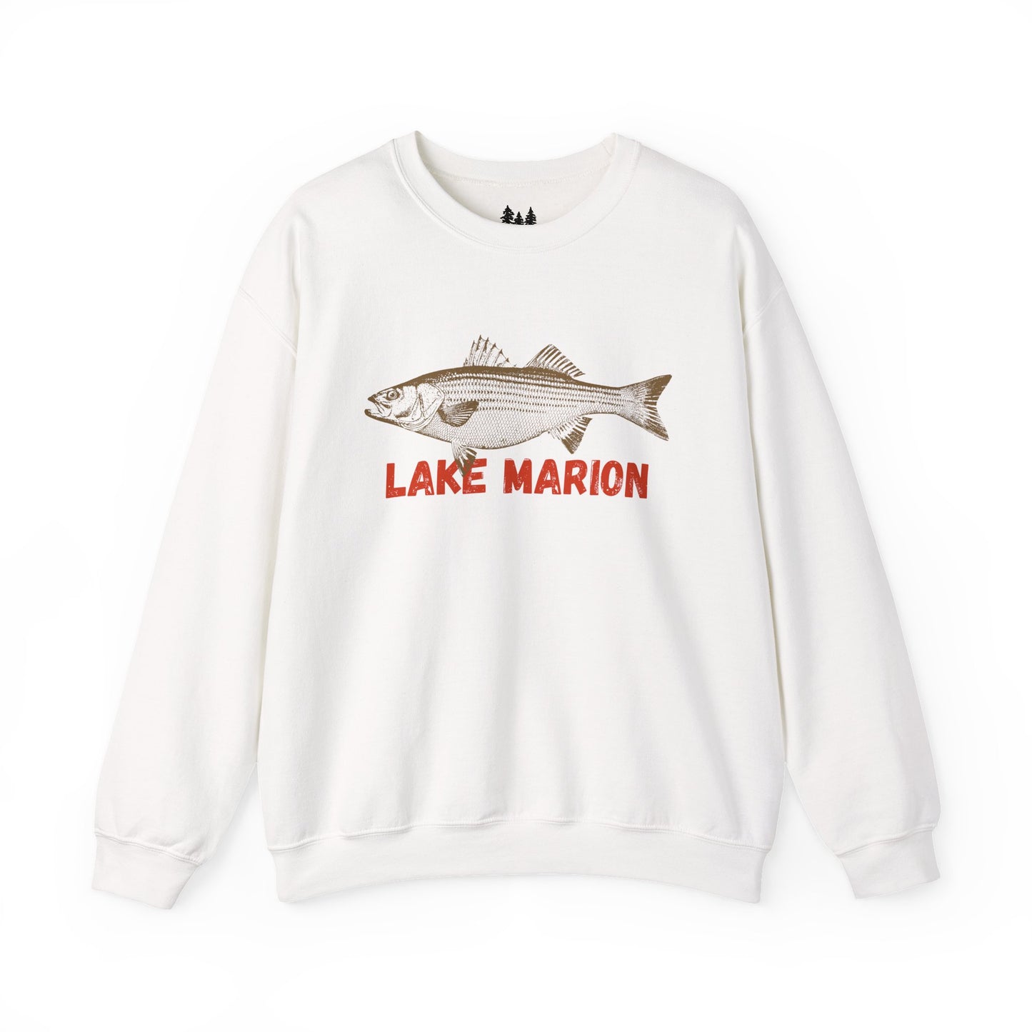 Lake Marion Fishing Sweatshirt, Unisex Crewneck, Casual Wear, Gift for Fishermen, Outdoor Apparel, Lake House Cozy