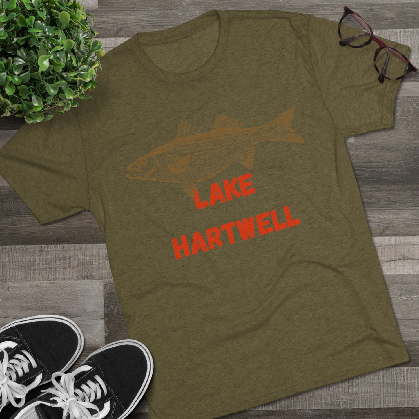 Lake Hartwell Fishing Tee, Unisex Crew Neck Shirt, Summer Lake Apparel, Gift for Fishermen, Outdoor Adventure T-Shirt, Lake House Style
