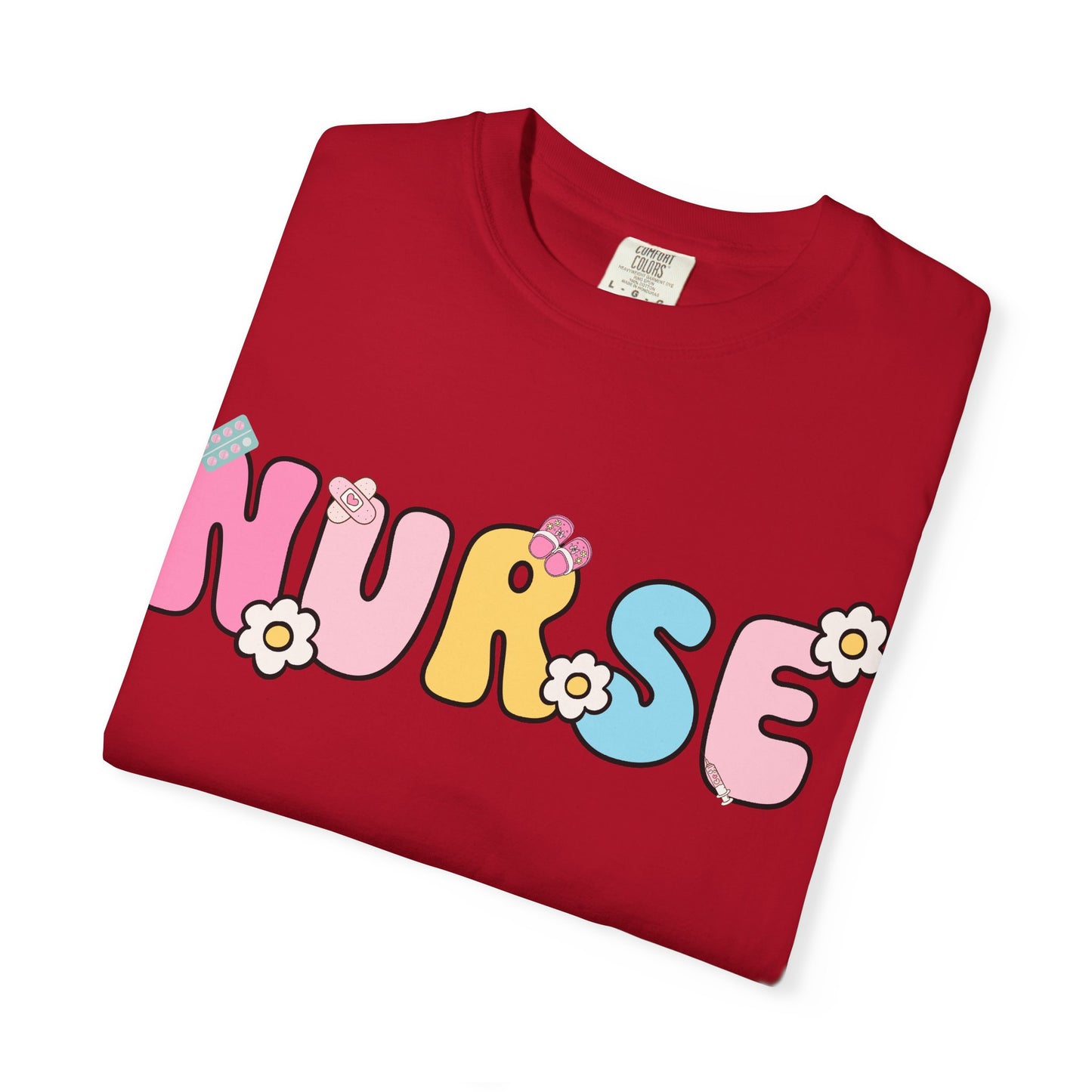 Playful Nurse T-Shirt - Fun Gift for Healthcare Workers, Floral Design, Birthday Present, Nurse Appreciation Week, Casual Wear