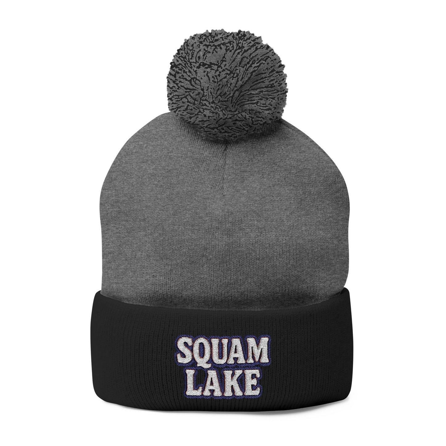 Squam Lake Pom-Pom Knit Cap (Embroidery)