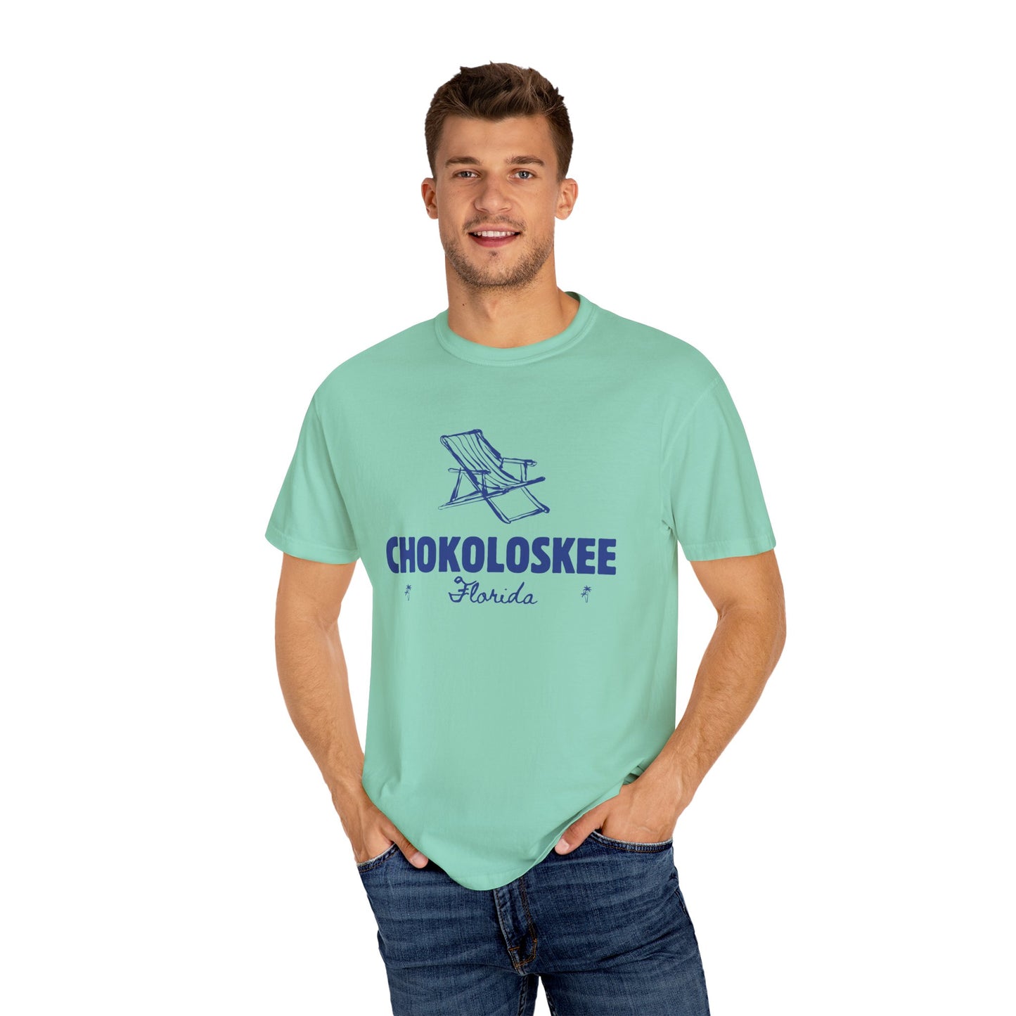 Chokoloskee - Unisex Garment-Dyed T-shirt, Casual Outfit, Gift for Nature Lovers, Vacation Essentials