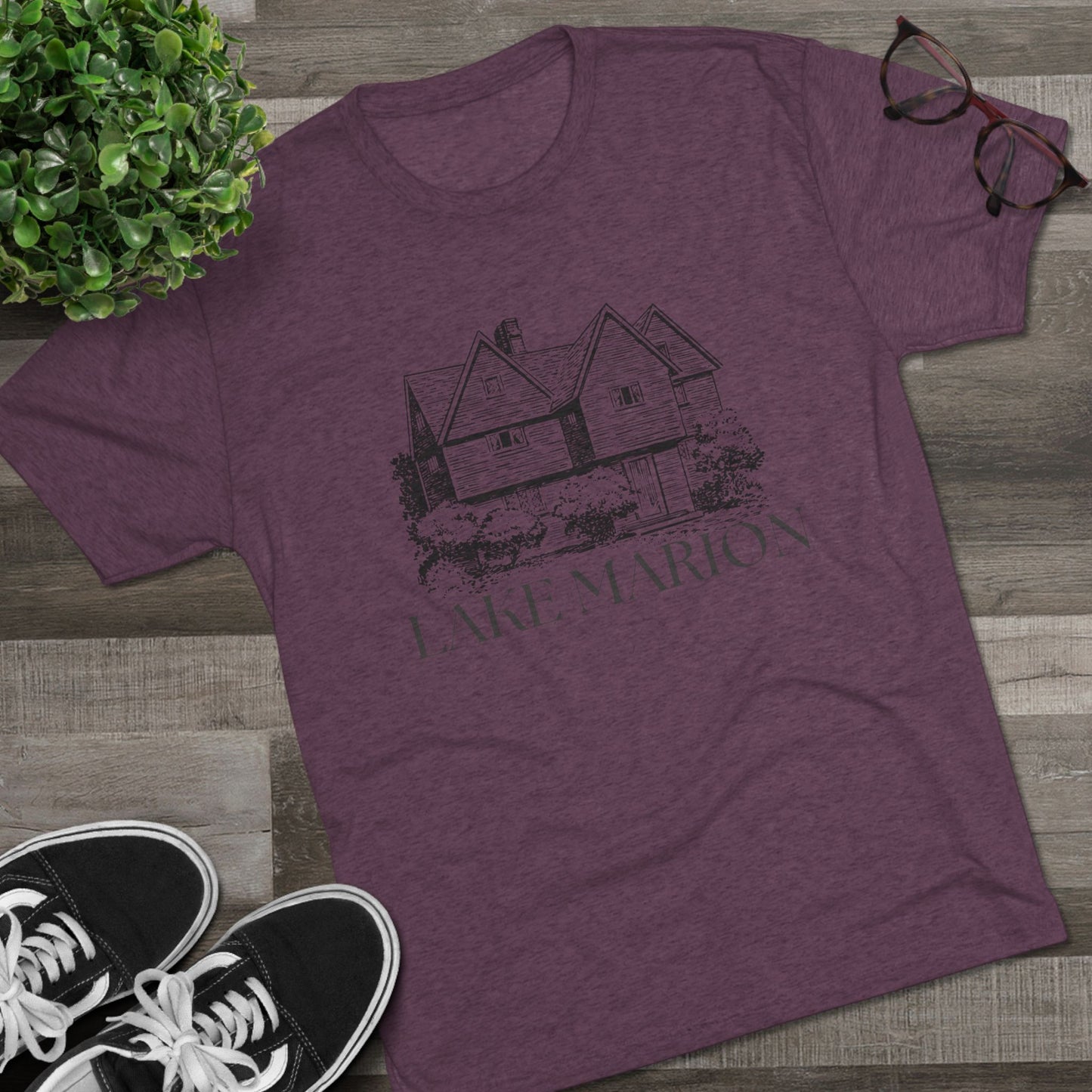 Lake Marion Unisex Tri-Blend Crew Tee, Casual T-Shirt, Summer Apparel, Lake House Shirt, Gift for Friends, Travel Tee