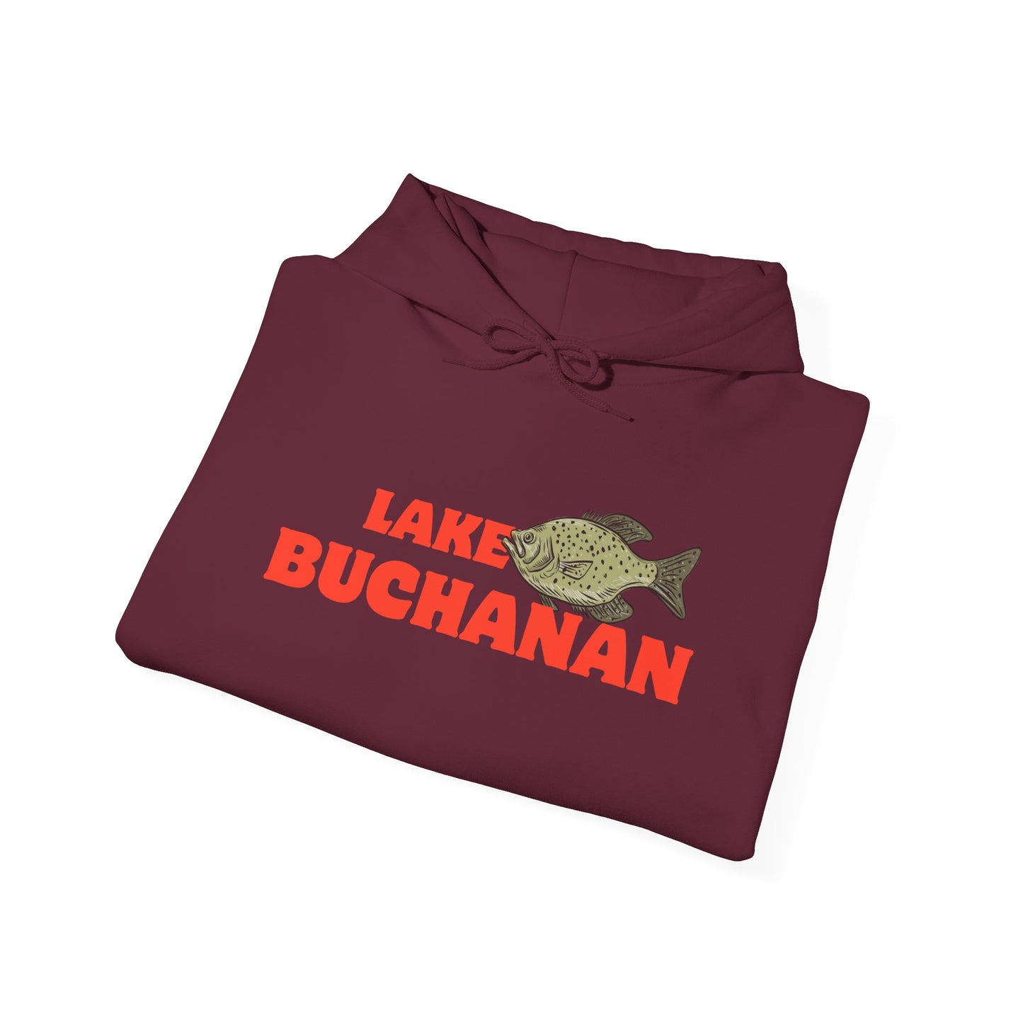 Lake Buchanan Fishing Hoodie, Unisex Comfortable Sweatshirt, Relaxed Fit for Outdoor Enthusiasts, Gift for Fishermen, Casual Lake Apparel