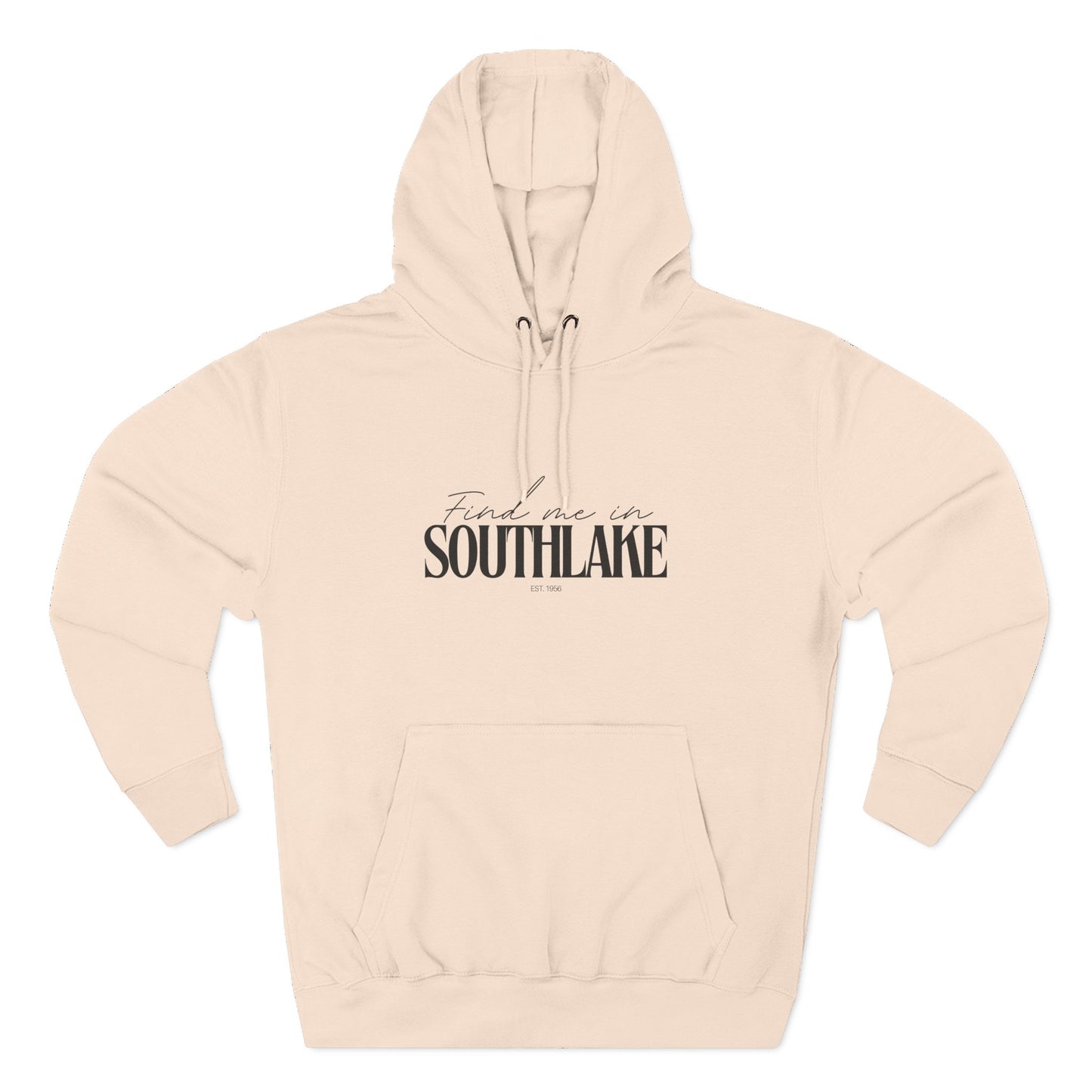 Southlake Stylish Three-Panel Fleece Hoodie for Everyday Comfort, Personalized Gift, Casual Wear, Unisex Hoodie, Cozy Fashion