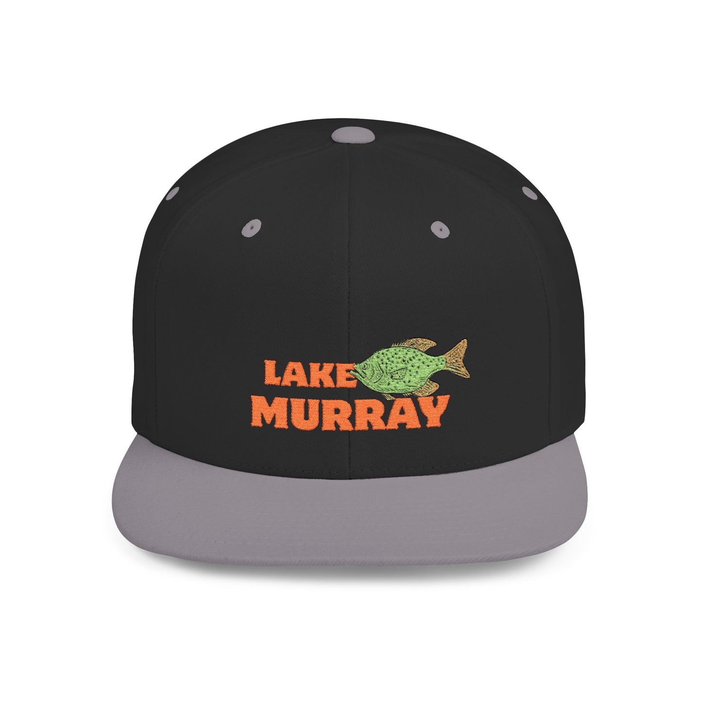 Lake Murray Fish Flat Bill Snapback Hat, Fishing Cap, Outdoor Gear, Lake House Gift, Summer Accessories, Stylish Headwear