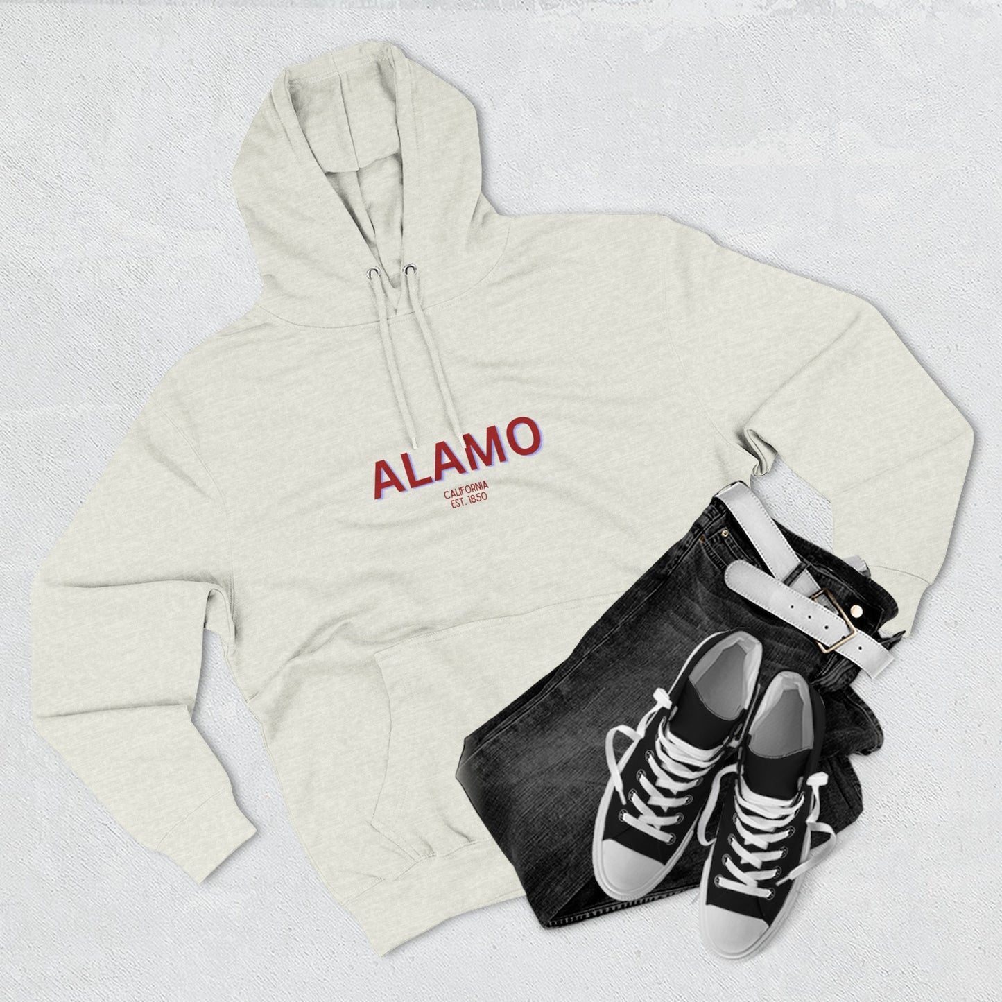 Alamo Fleece Hoodie, Casual Sweatshirt, Cozy Layering Piece, Perfect Gift for All Occasions, Stylish Streetwear