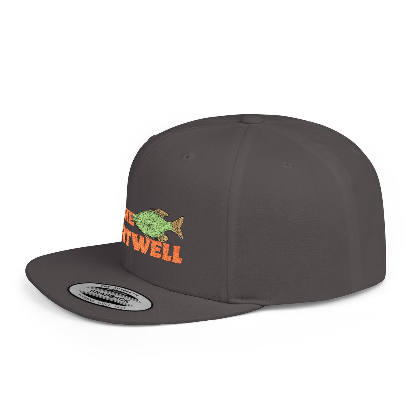 Lake Hartwell Fish Flat Bill Snapback Hat, Fishing Cap, Outdoor Gear, Lake House Gift, Summer Accessories, Stylish Headwear