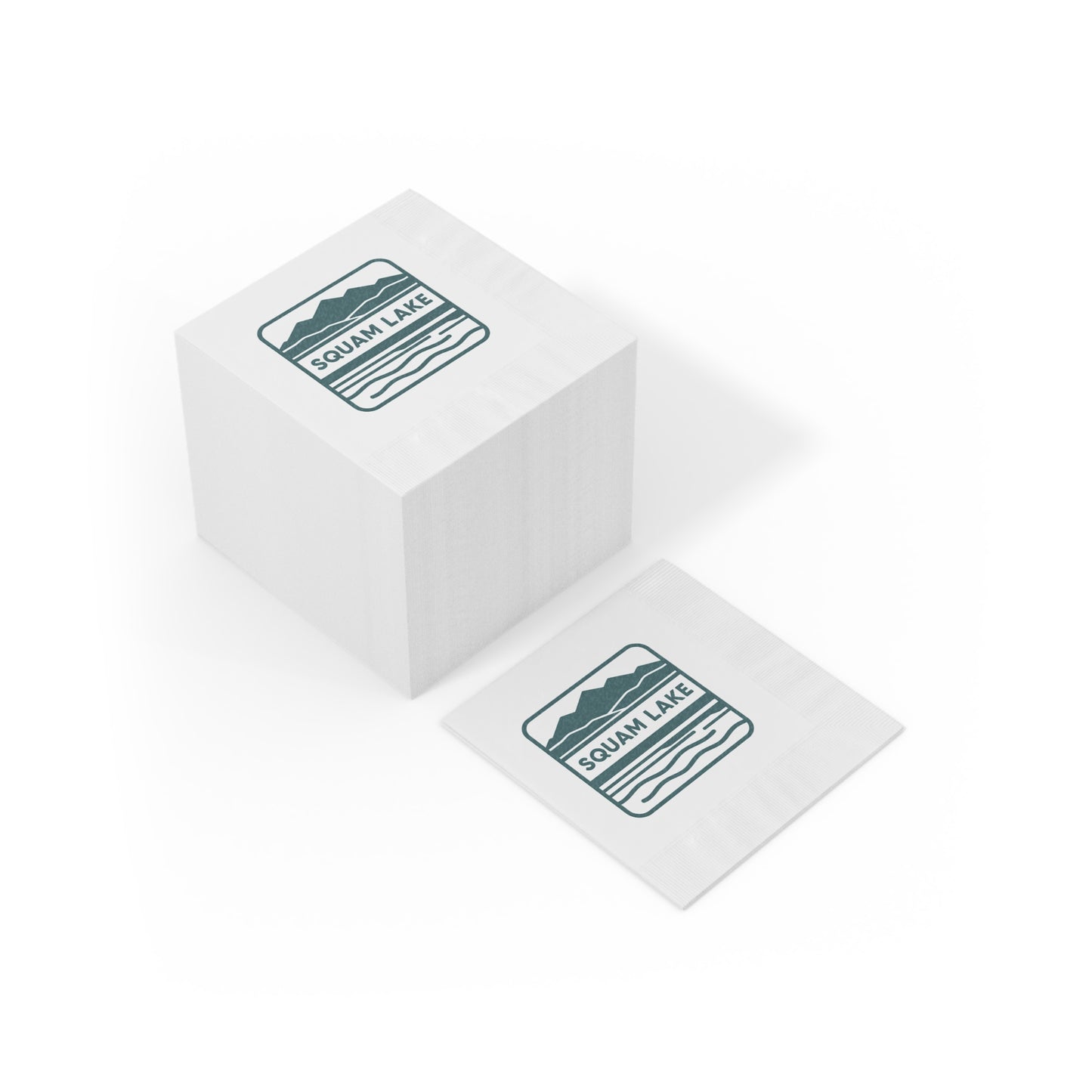 Squam Lake White Coined Napkins