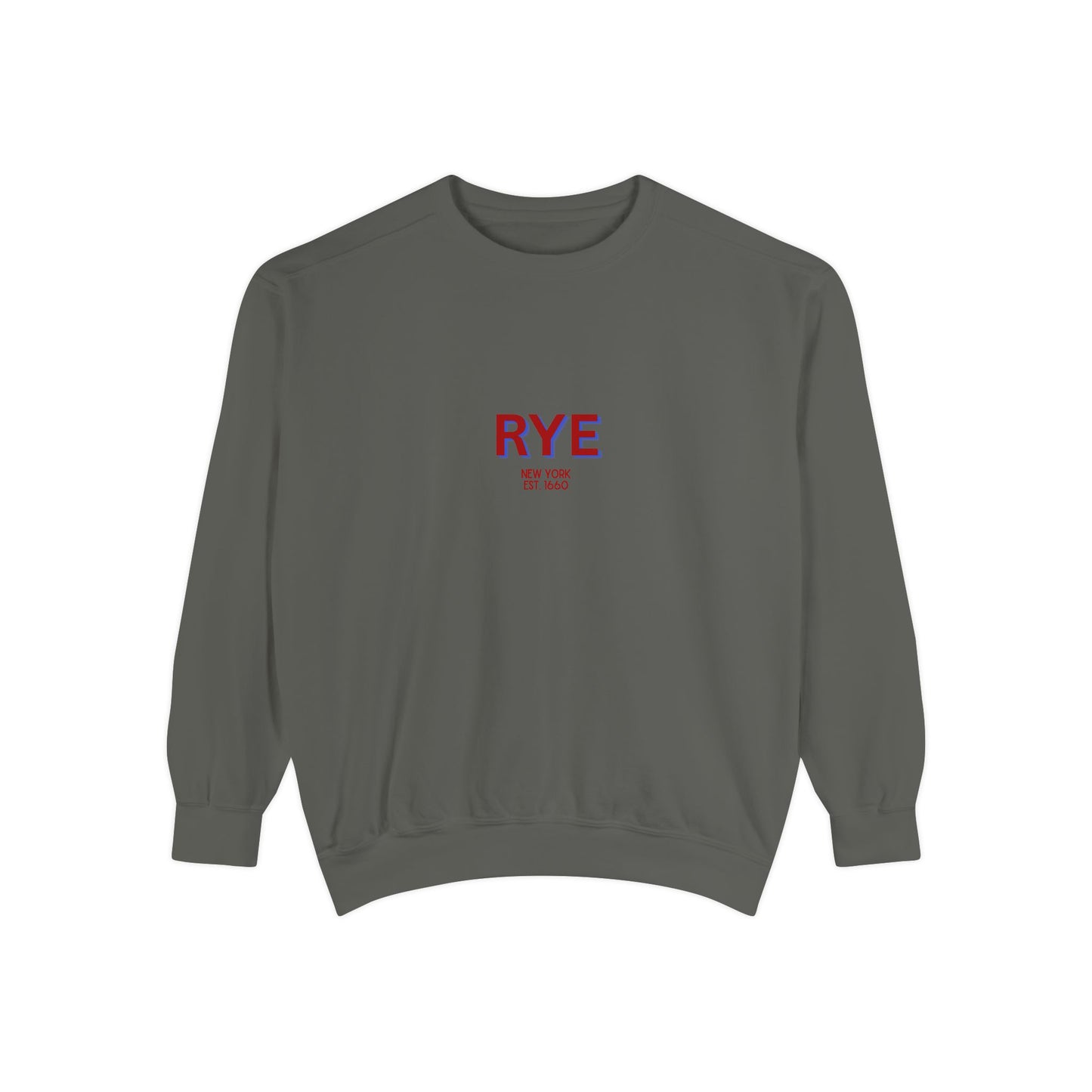 Rye Unisex Garment-Dyed Sweatshirt | Cozy Fashion, Perfect for Casual Outings, Gifts, Fall & Winter Style, Everyday Comfort