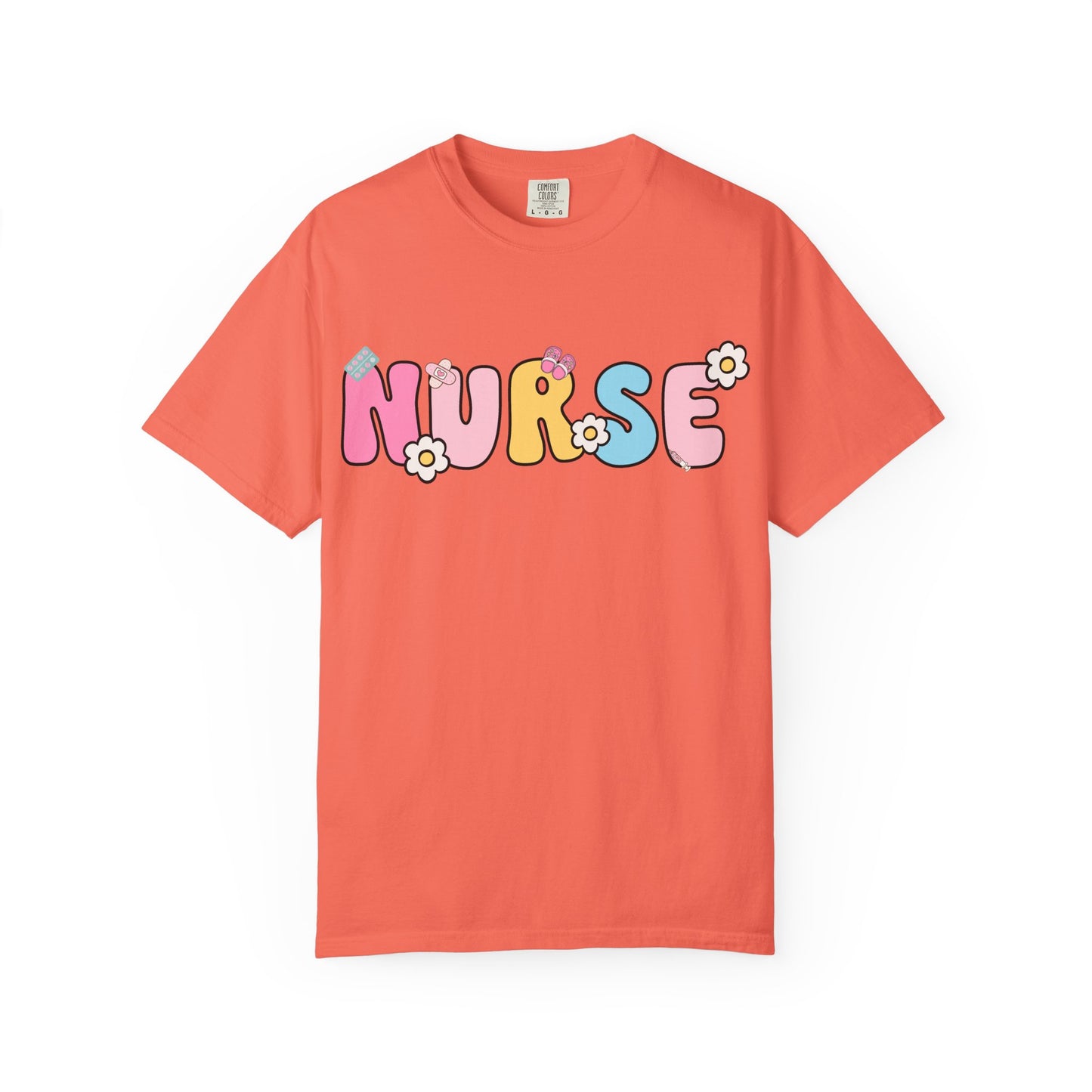 Playful Nurse T-Shirt - Fun Gift for Healthcare Workers, Floral Design, Birthday Present, Nurse Appreciation Week, Casual Wear
