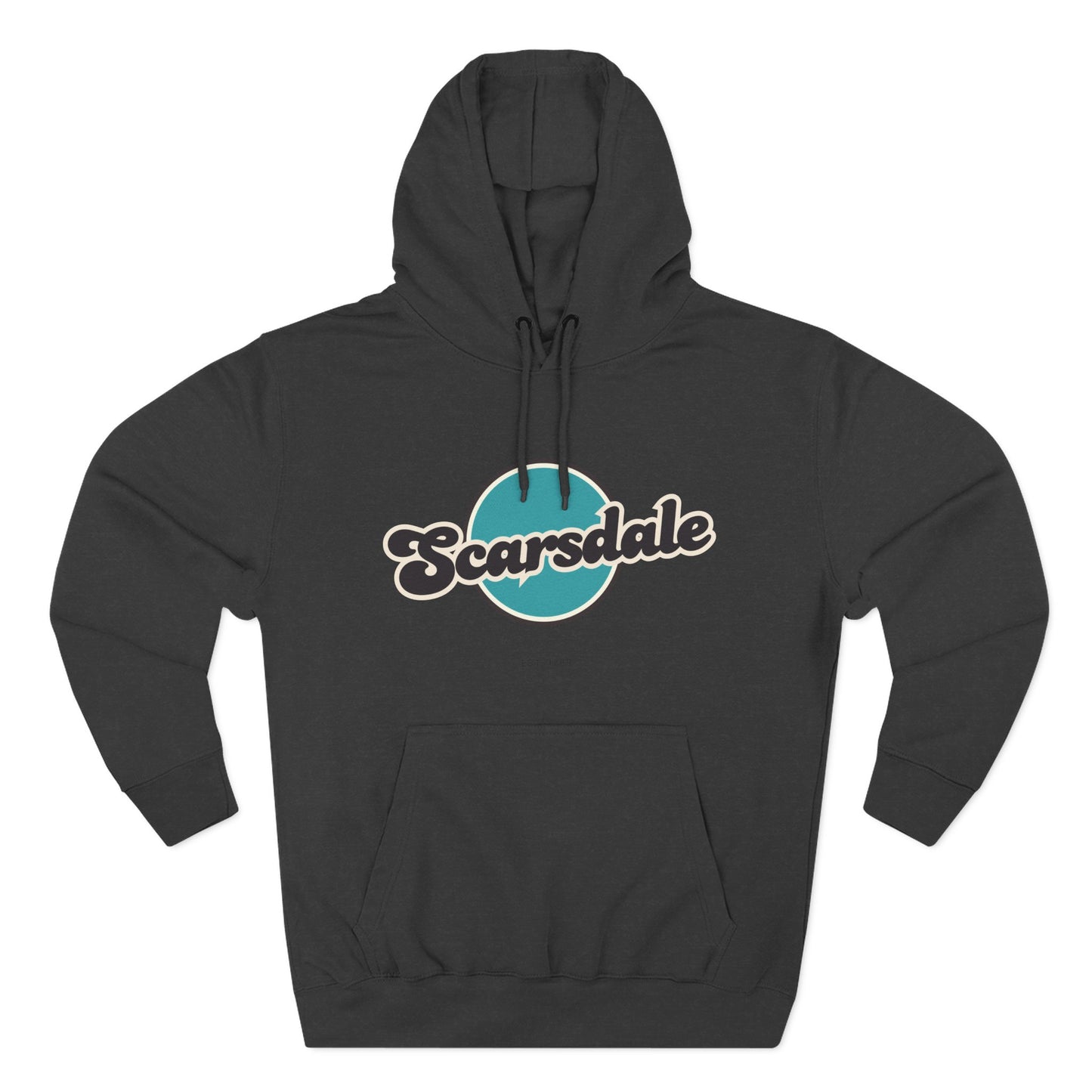 Scarsdale Retro Vibe Hoodie for Casual Days, Streetwear, Unisex Gift, Cozy Layering Apparel, Scarsdale Design Hoodie