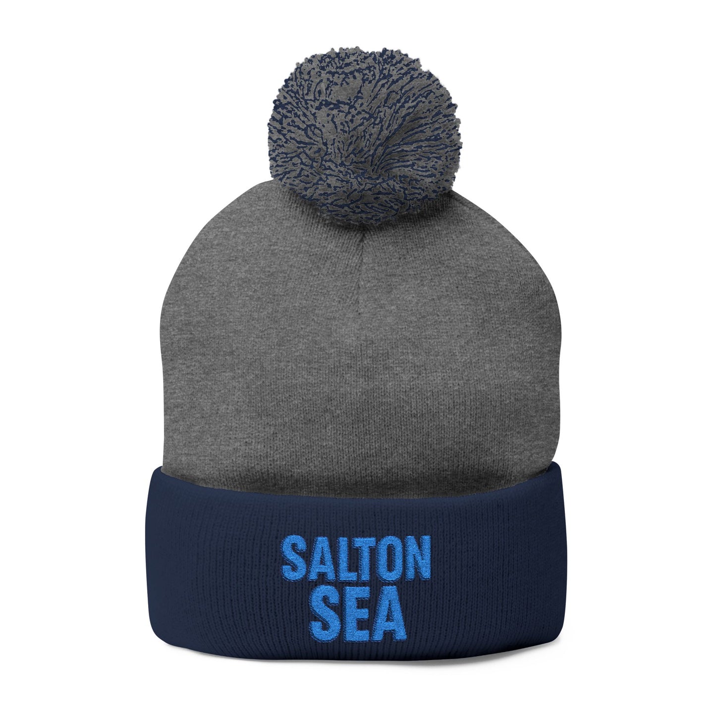 Salton Sea Pom-Pom Knit Cap (Embroidery)