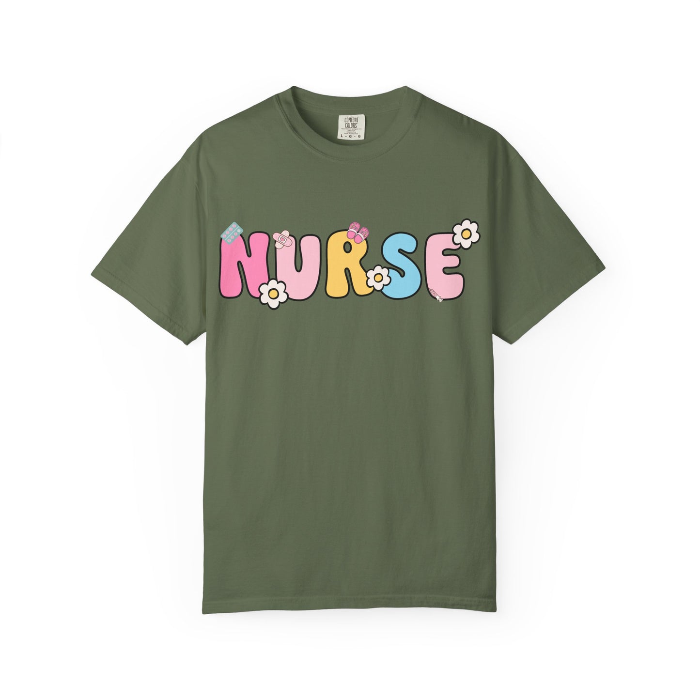 Playful Nurse T-Shirt - Fun Gift for Healthcare Workers, Floral Design, Birthday Present, Nurse Appreciation Week, Casual Wear