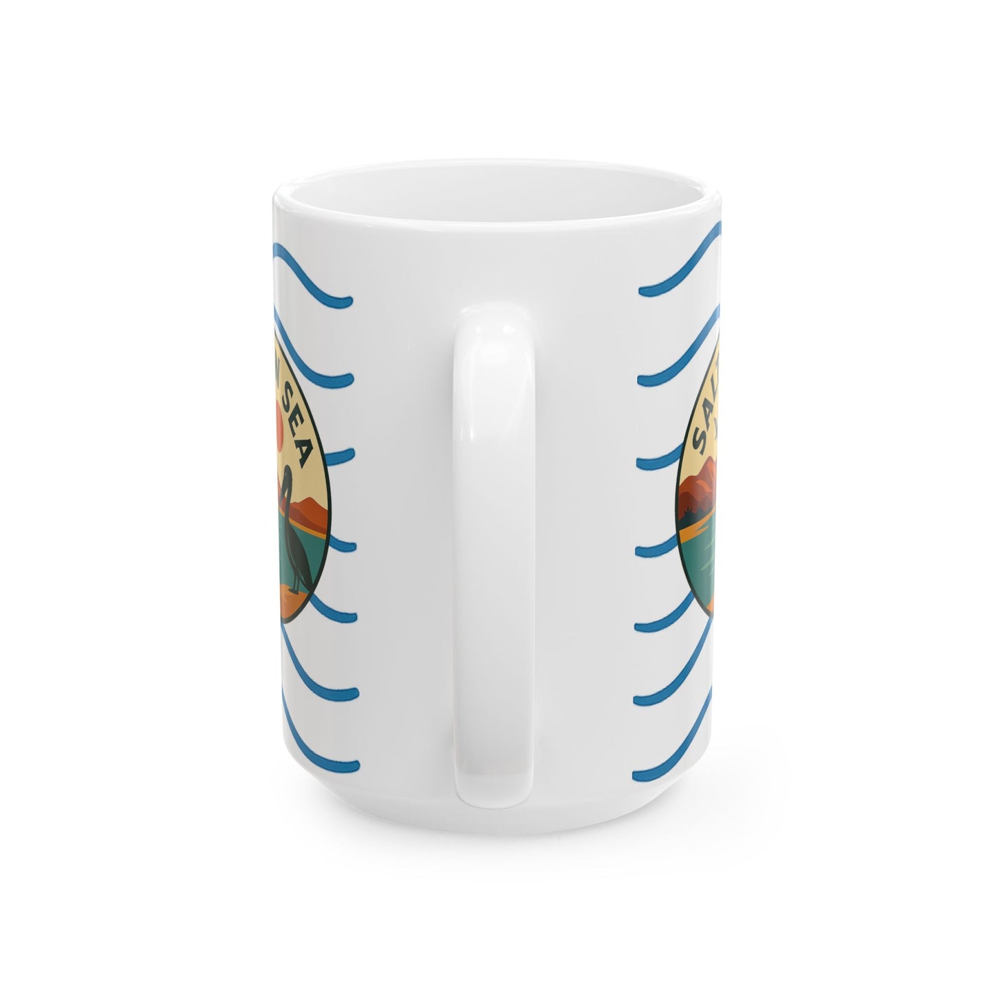 Salton Sea Serene Sunrise Ceramic Mug - Perfect for Coffee Lovers, Gift for Nature Enthusiasts, Beach Lover's Delight, Ocean Vibes, Relaxation