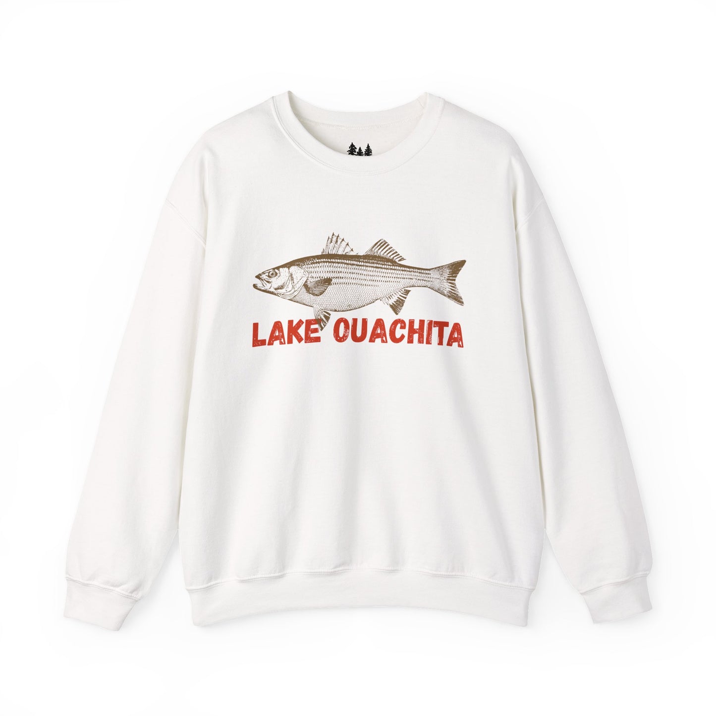 Lake Ouachita Fishing Sweatshirt, Unisex Crewneck, Casual Wear, Gift for Fishermen, Outdoor Apparel, Lake House Cozy