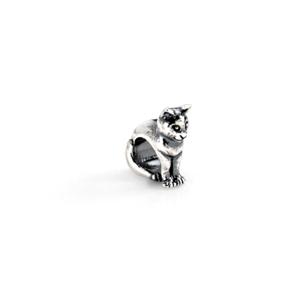 Sterling Silver Cat Bead Charm
