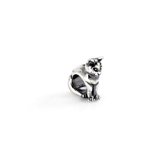 Sterling Silver Cat Bead Charm
