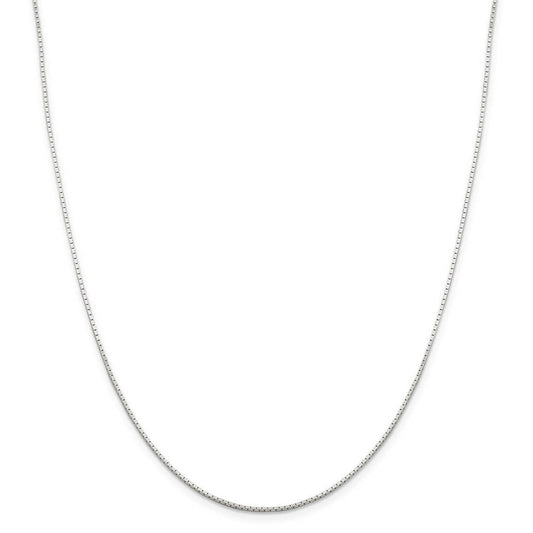 1mm Sterling Silver, Mirror Box Chain Necklace