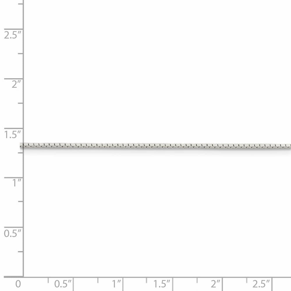 1mm Sterling Silver, Mirror Box Chain Necklace