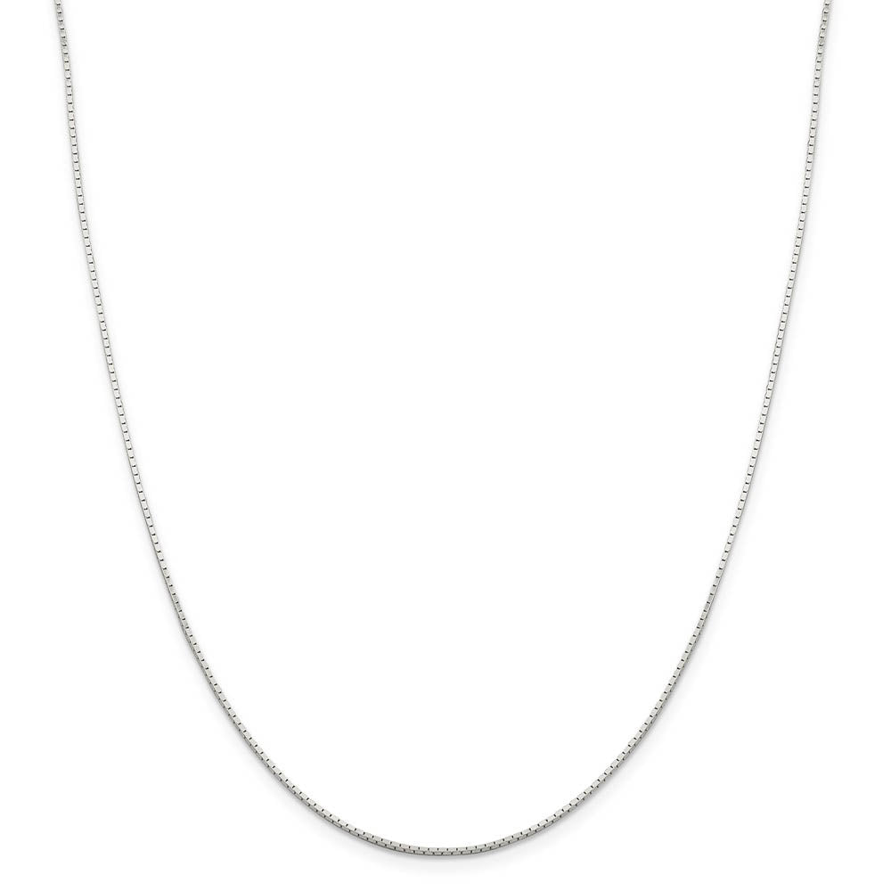 1mm Sterling Silver, Mirror Box Chain Necklace