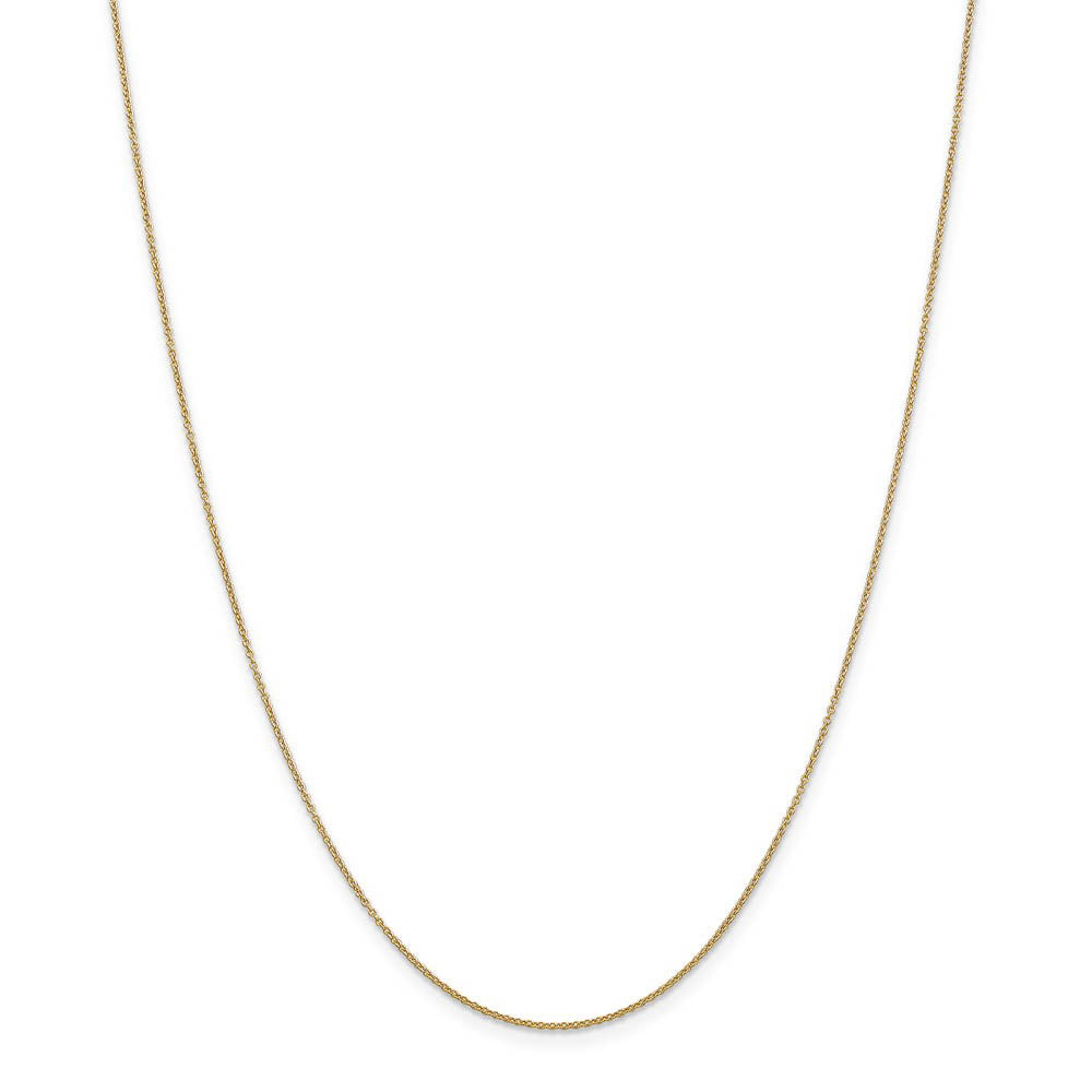 14k Yellow Gold Polished & Laser Cut Engravable Cat Necklace