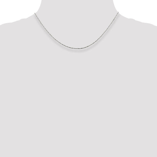 0.5mm, Sterling Silver, Twisted Serpentine Chain, 16 Inch
