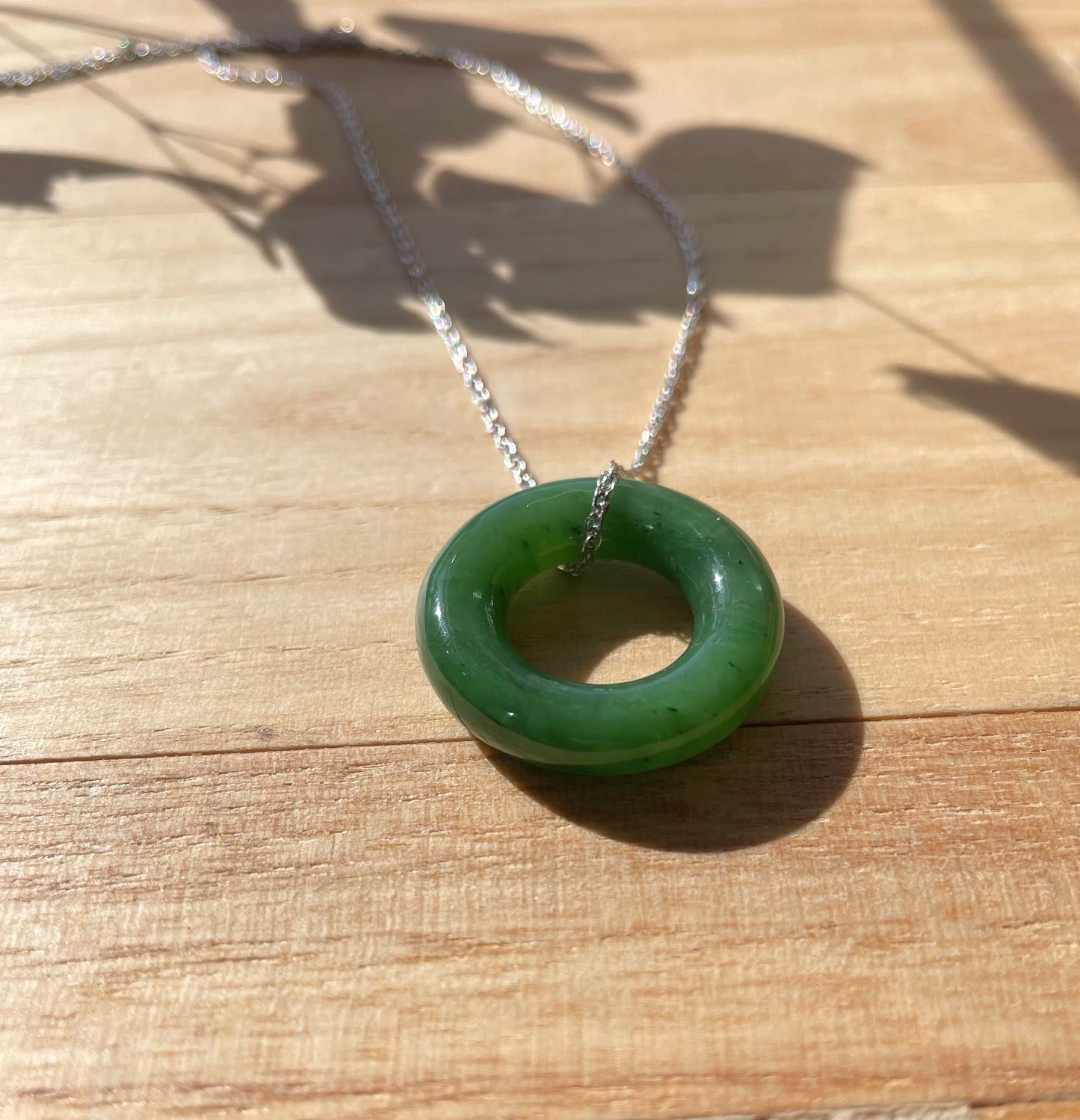 Nephrite Jade Round Donut, 25mm