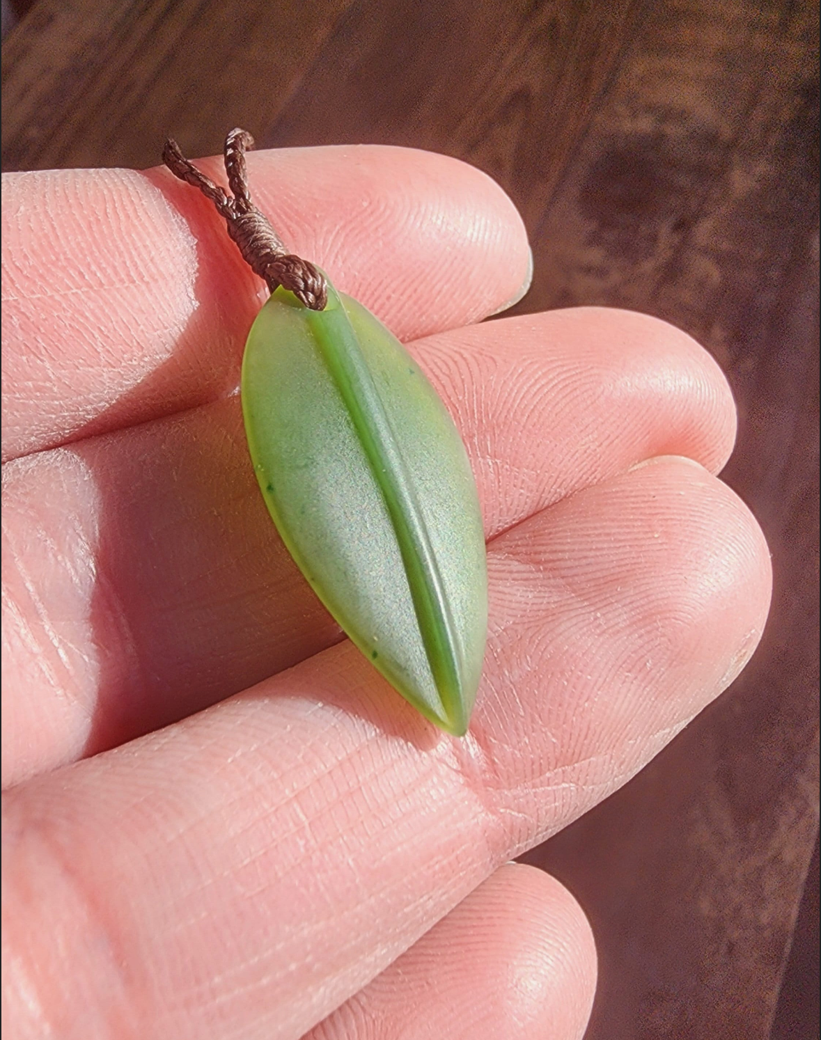 Jade Leaf, Pendant 30mm