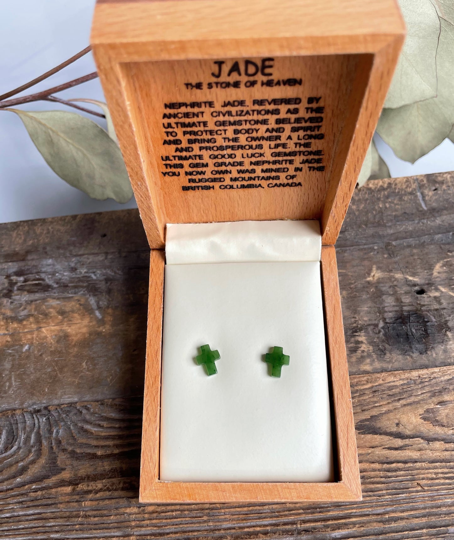 Small Jade Cross Earrings, 1710