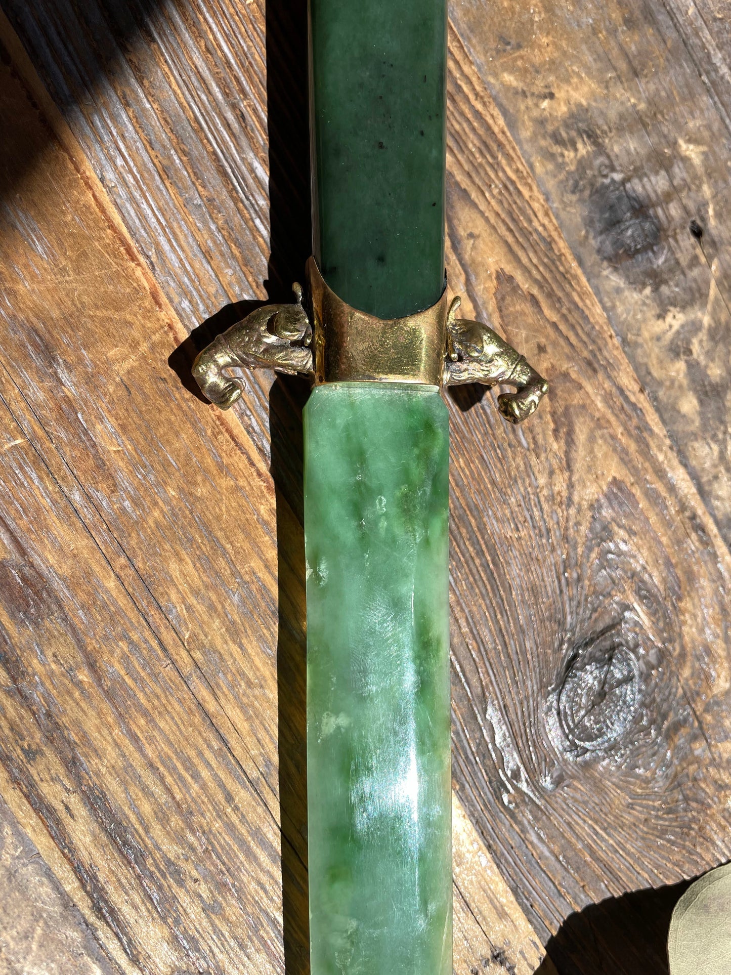 Siberian Nephrite Jade Knife, 10.25 inches