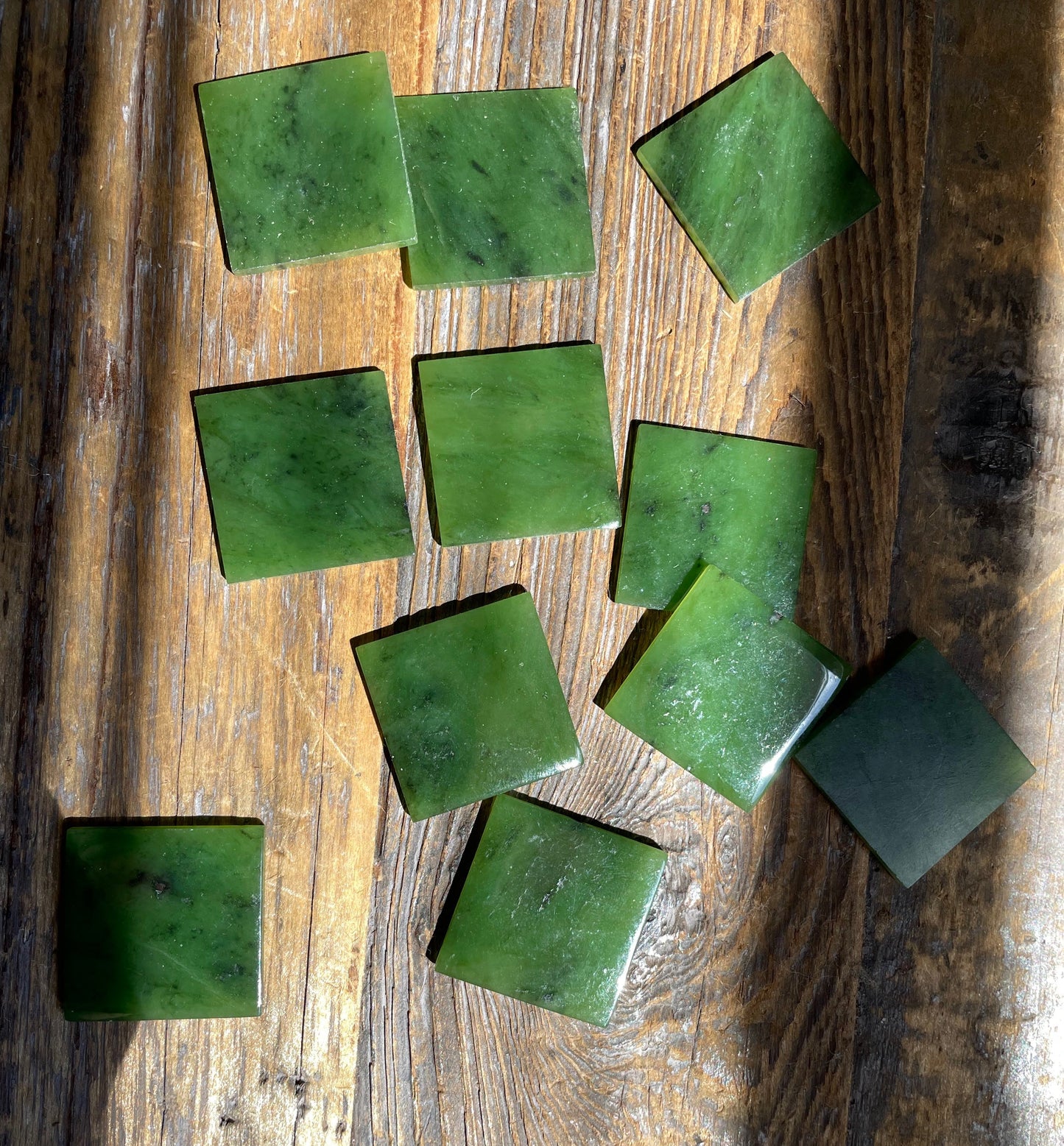 Canadian Jade Square Cabochon, 24.5 x 24.5mm(sold individually)