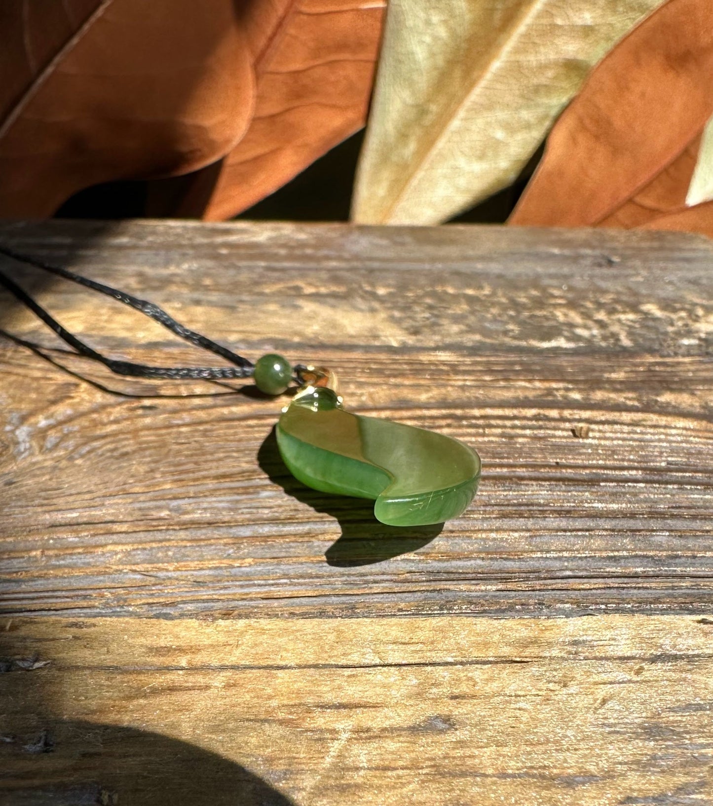 Canadian Nephrite Jade Pendant, 40mm