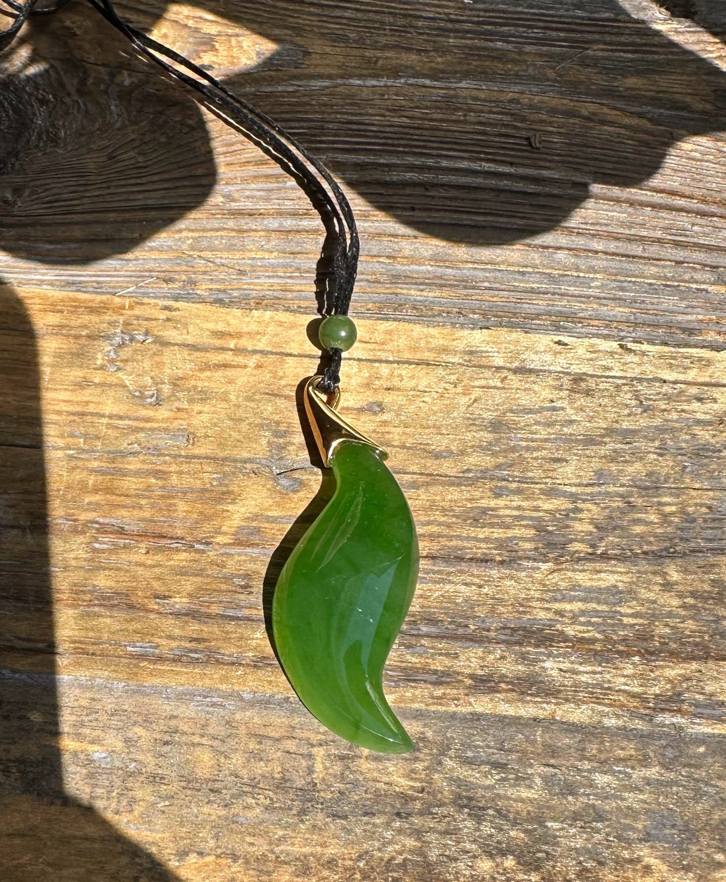 Canadian Nephrite Jade Pendant, 40mm