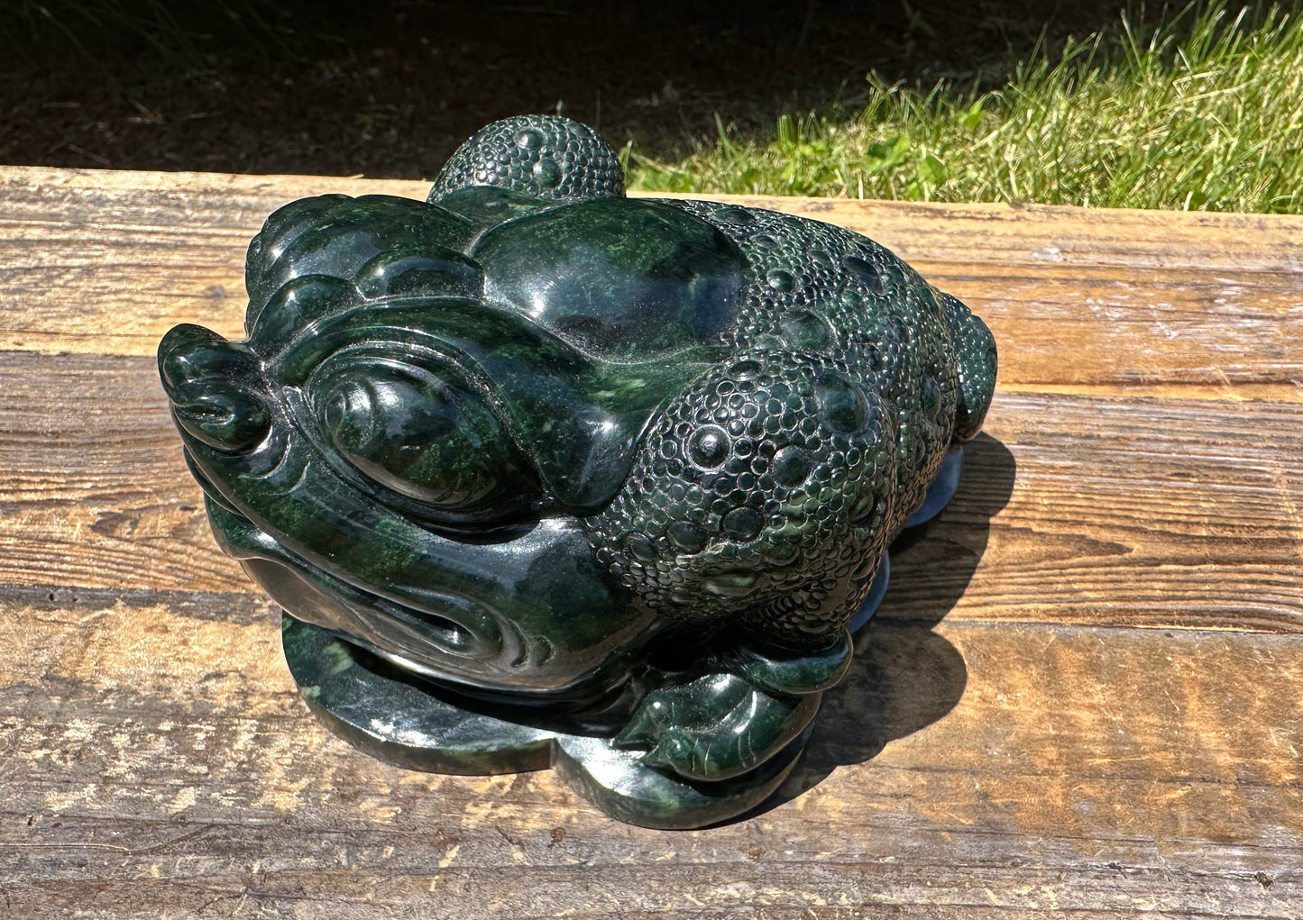 High Quality Dark Green Ogden Jade Toad* 5.25"