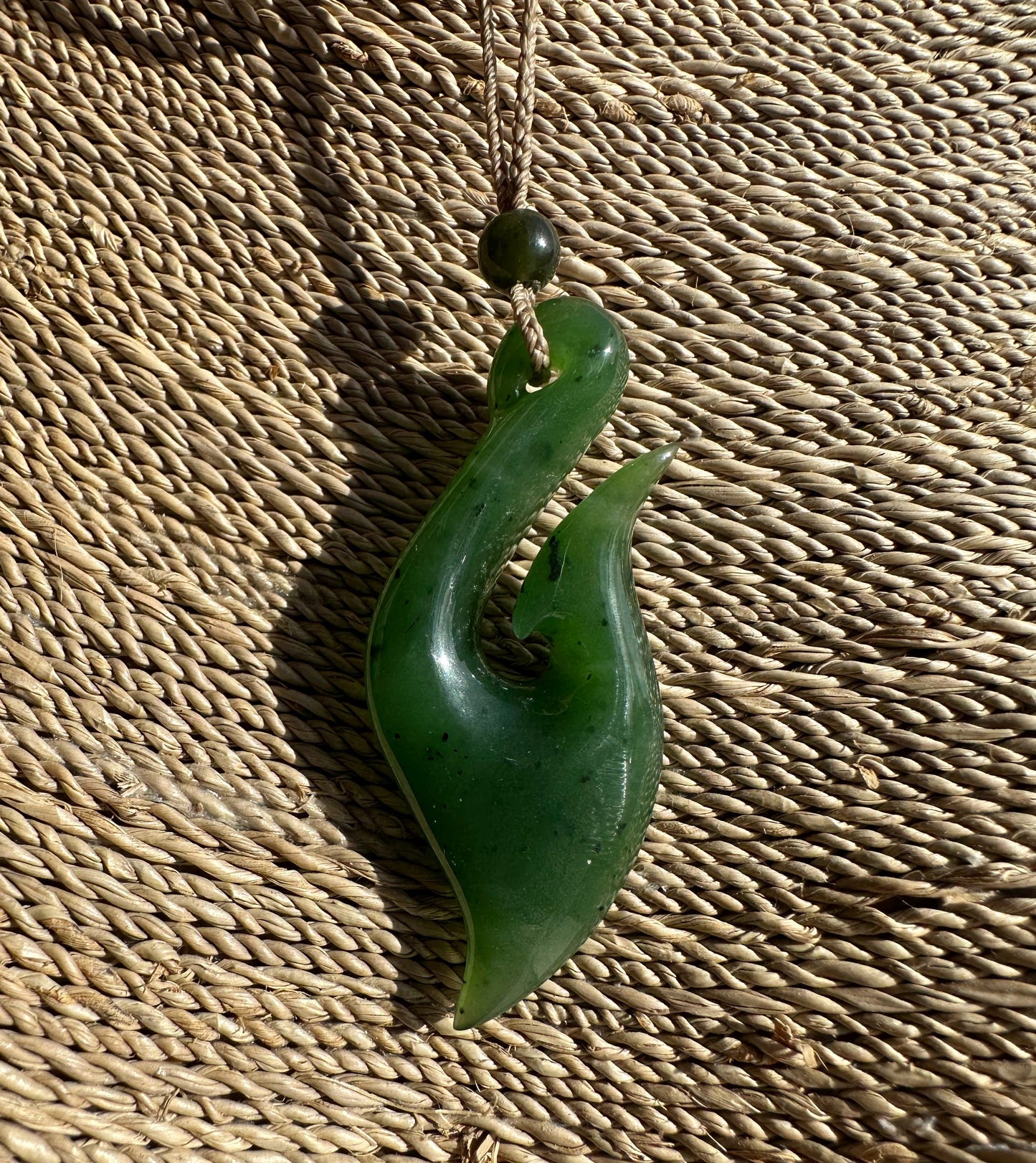 Jade Pendant, Fish Hook 48.5MM