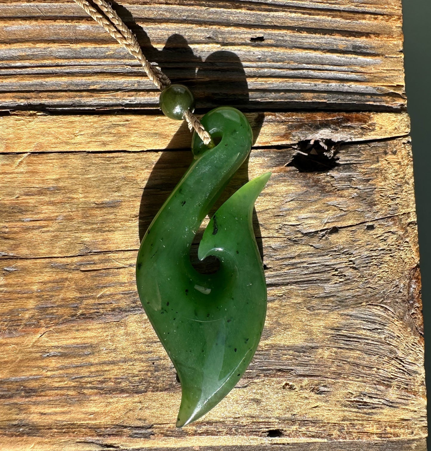 Jade Pendant, Fish Hook 48.5MM