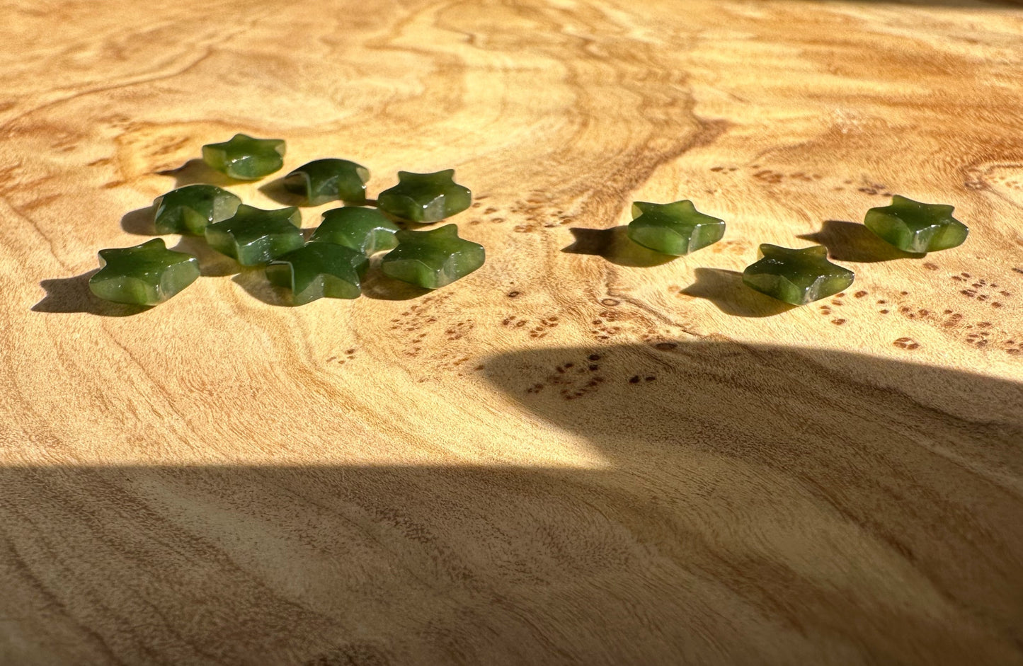 Dark Green Jade Star Cabochon - 7.5mm