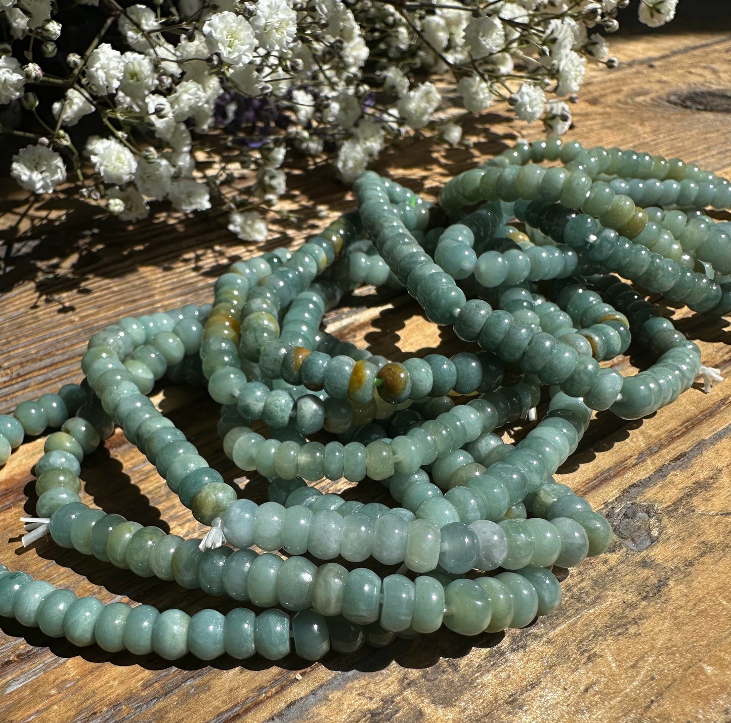 Guatemalan Jadeite Rondelle Bead Bracelet - Bracelets Sold Individually