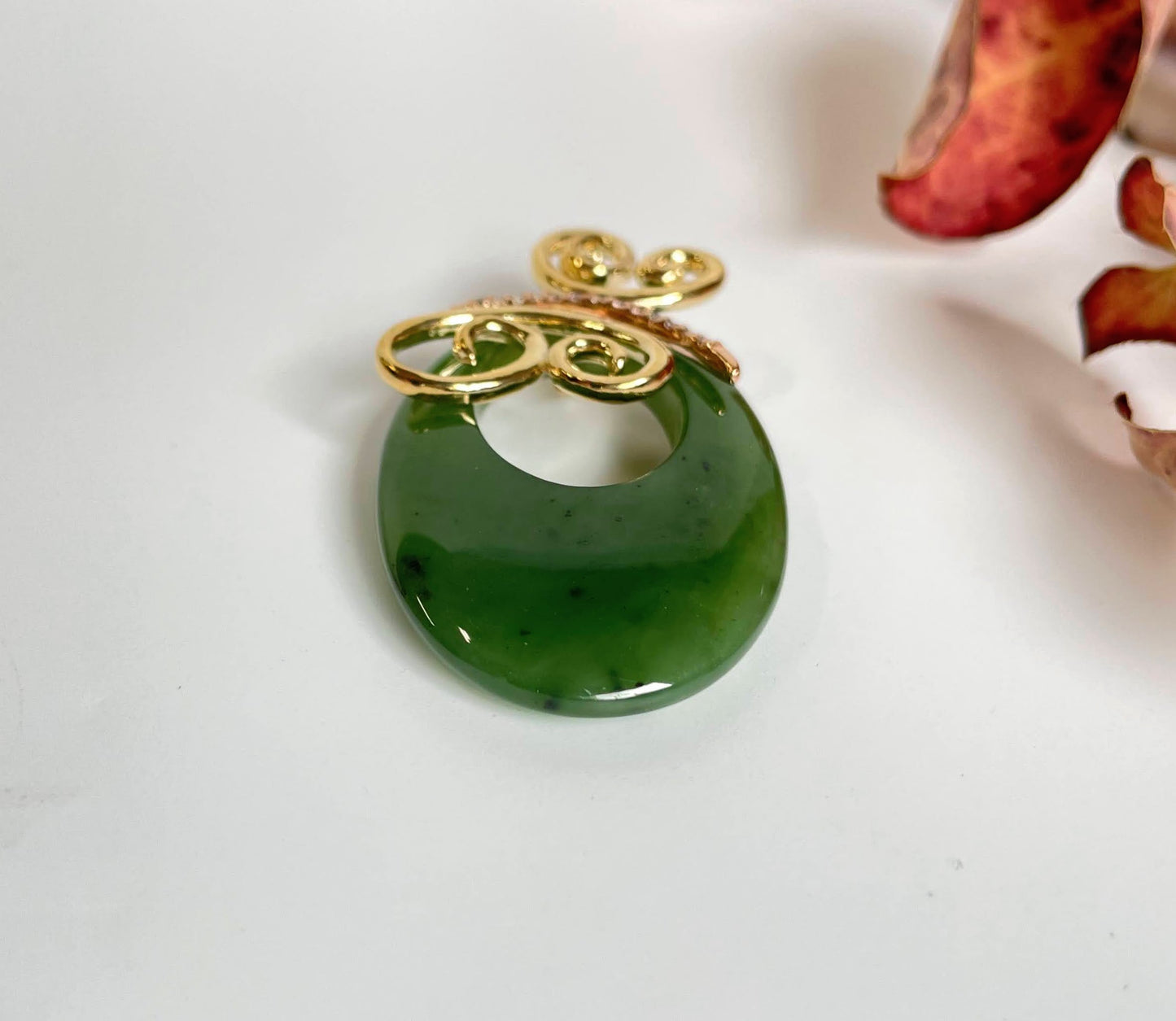 Jade Butterfly Pendant, 35mm