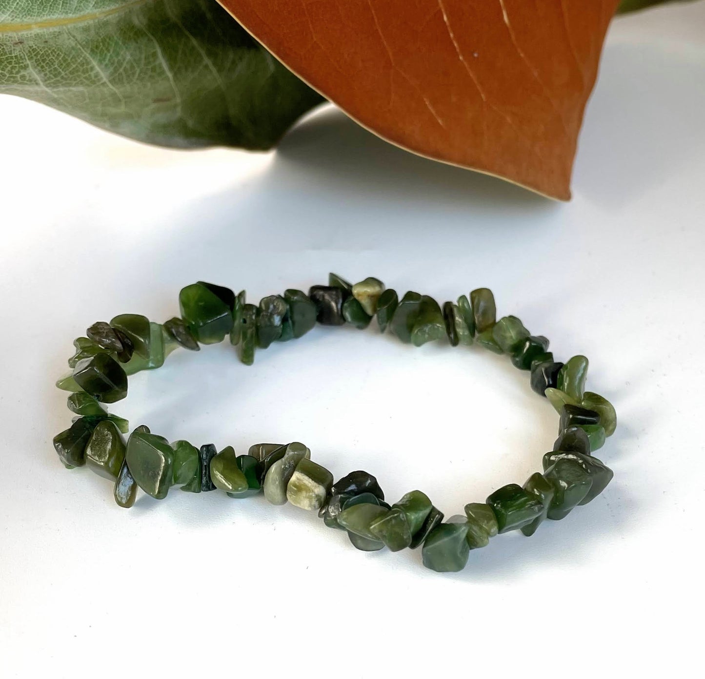 Chip Bead Bracelet, Nephrite Jade