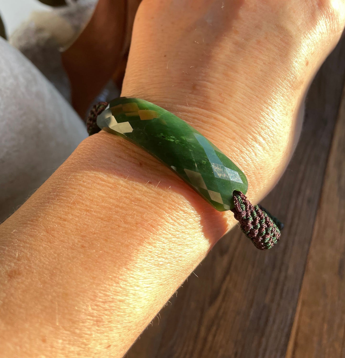 Faceted Jade Bracelet
