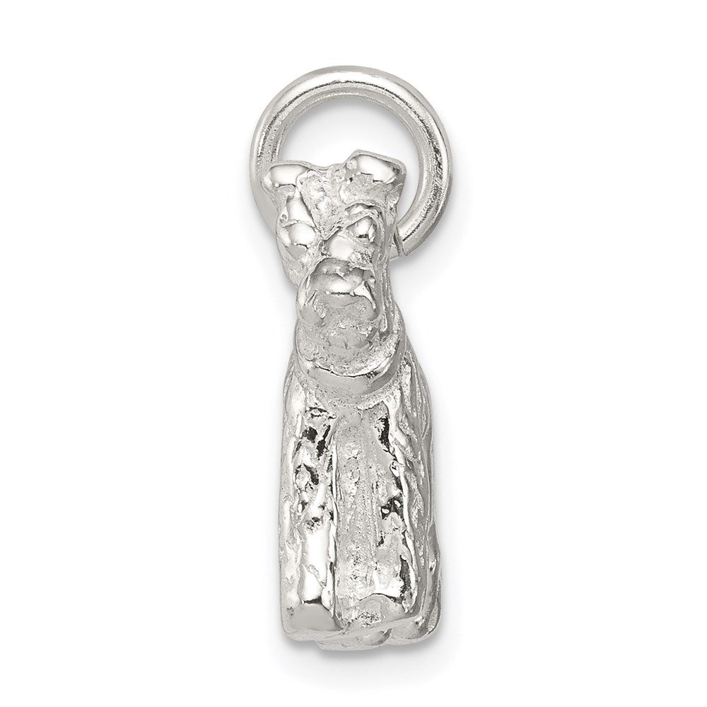 Sterling Silver 3D Schnauzer Dog Charm or Pendant
