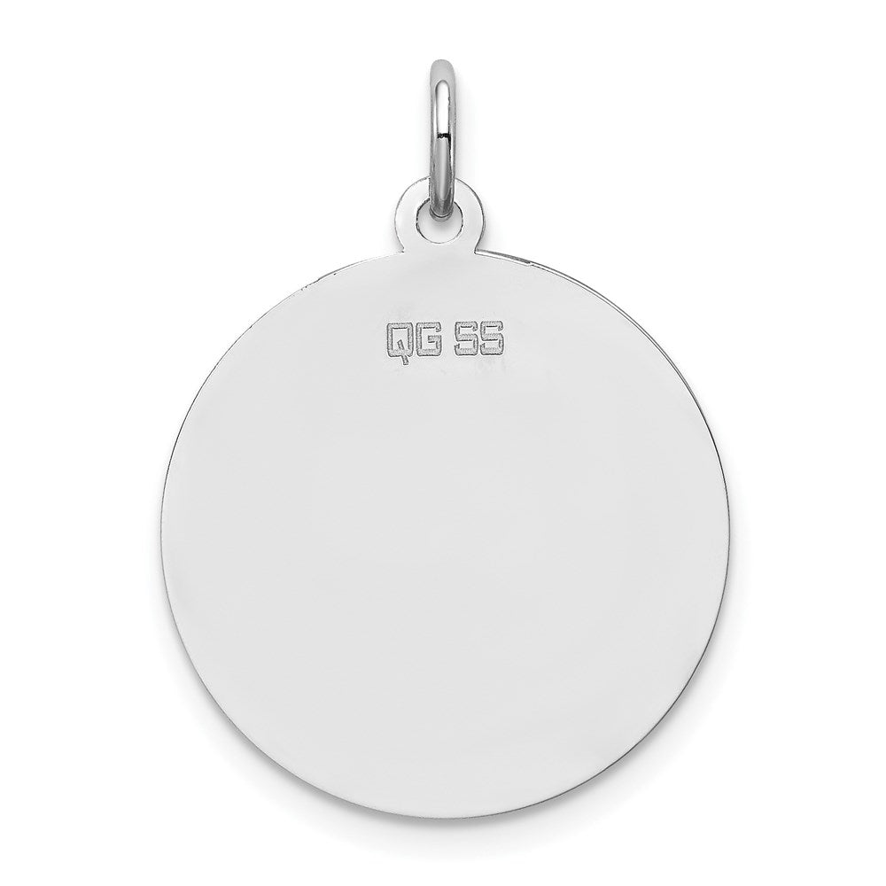 Sterling Silver Laser Etched Irish Setter Dog Pendant, 19mm