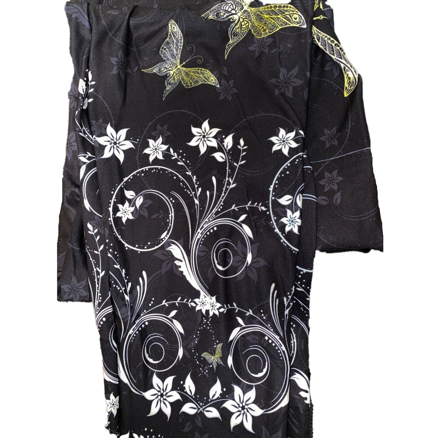 Gold Butterfly Effect Full Length Leggings with Pockets