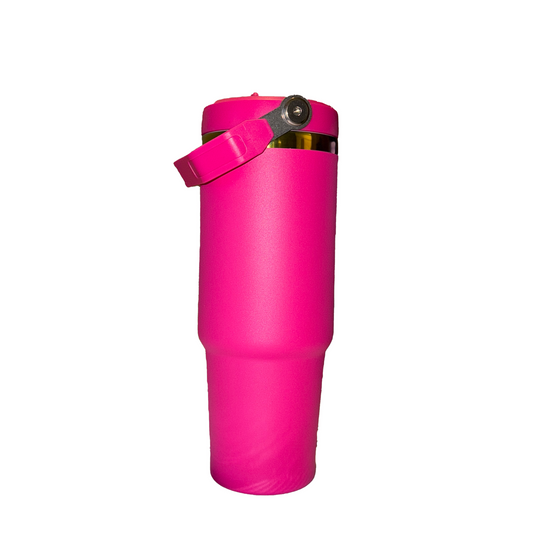 Rainbow Tumbler  in Teal, Light Pink, Light Purple, Bright Pink with Flip up Straw  30 o